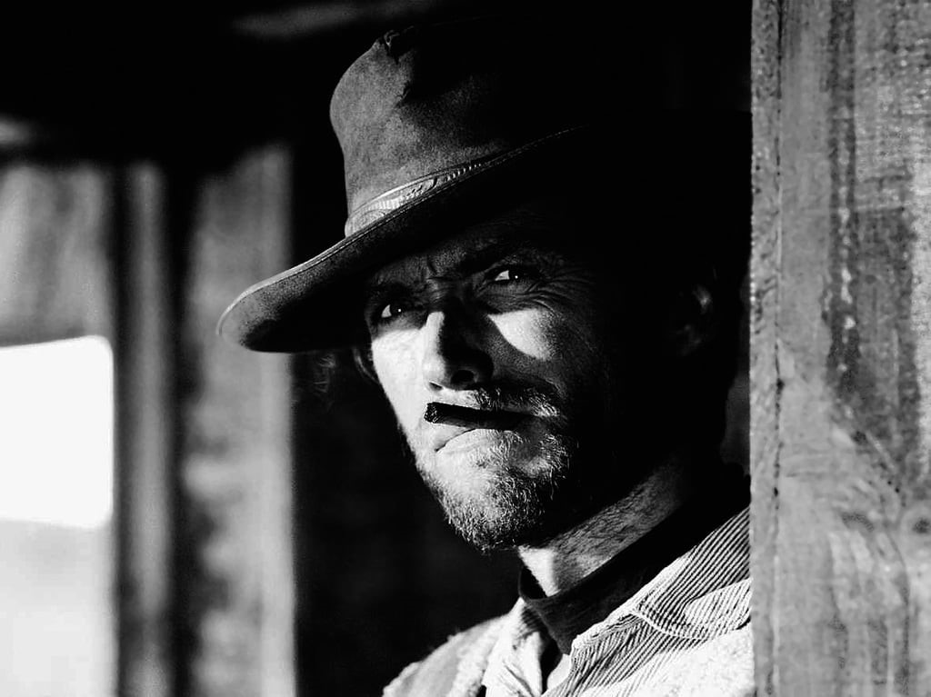 real people, looking, monochrome, one person, Clint Eastwood, western, scale, gray, mature men, close-up, movies, man, mid adult, photo, human face, contemplation, HD Wallpaper