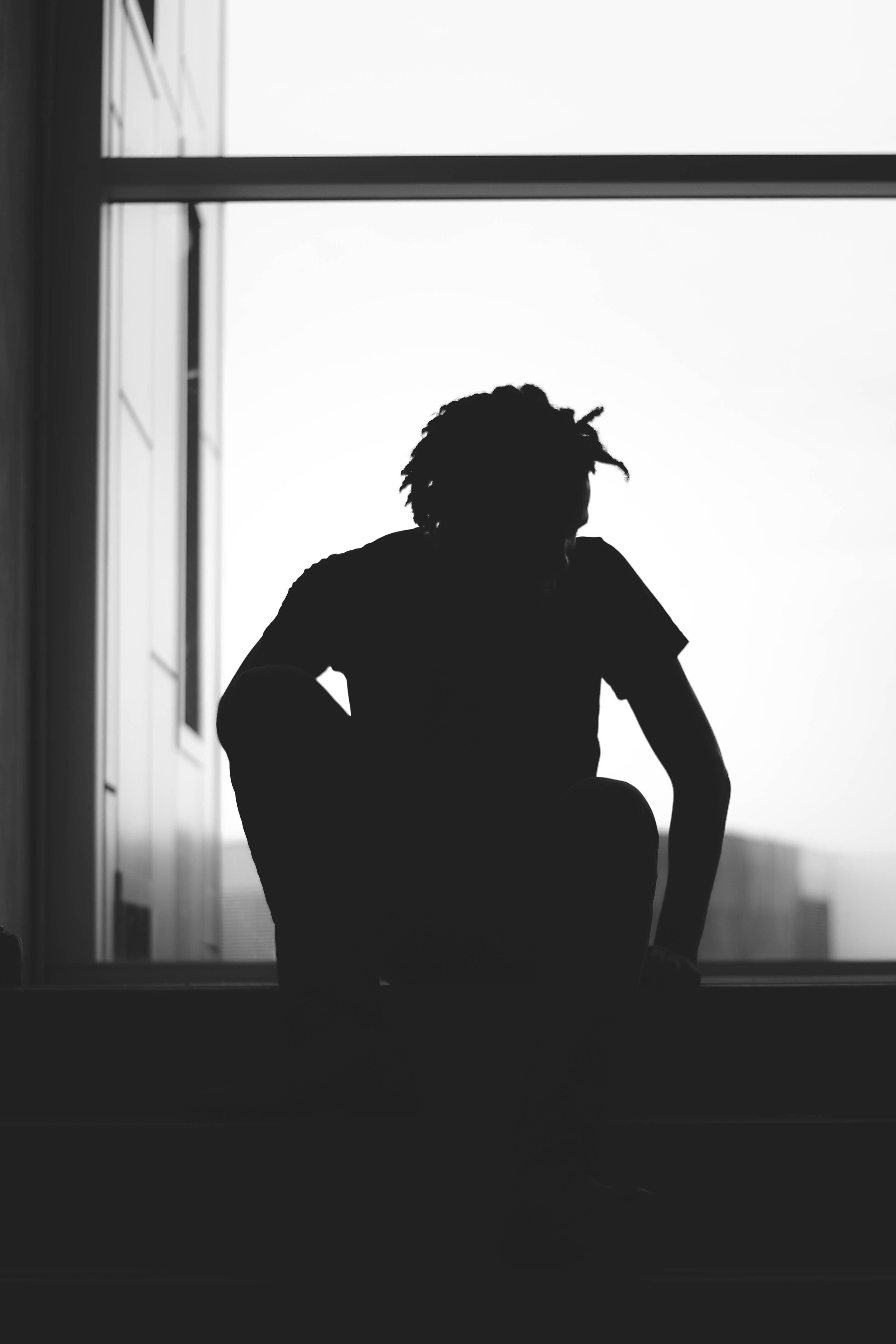 male, photo, three quarter length, indoors, lifestyles, nature, gray, unrecognizable person, real people, man, urban, window, silhouette, men, near, scale, Phone HD Wallpaper