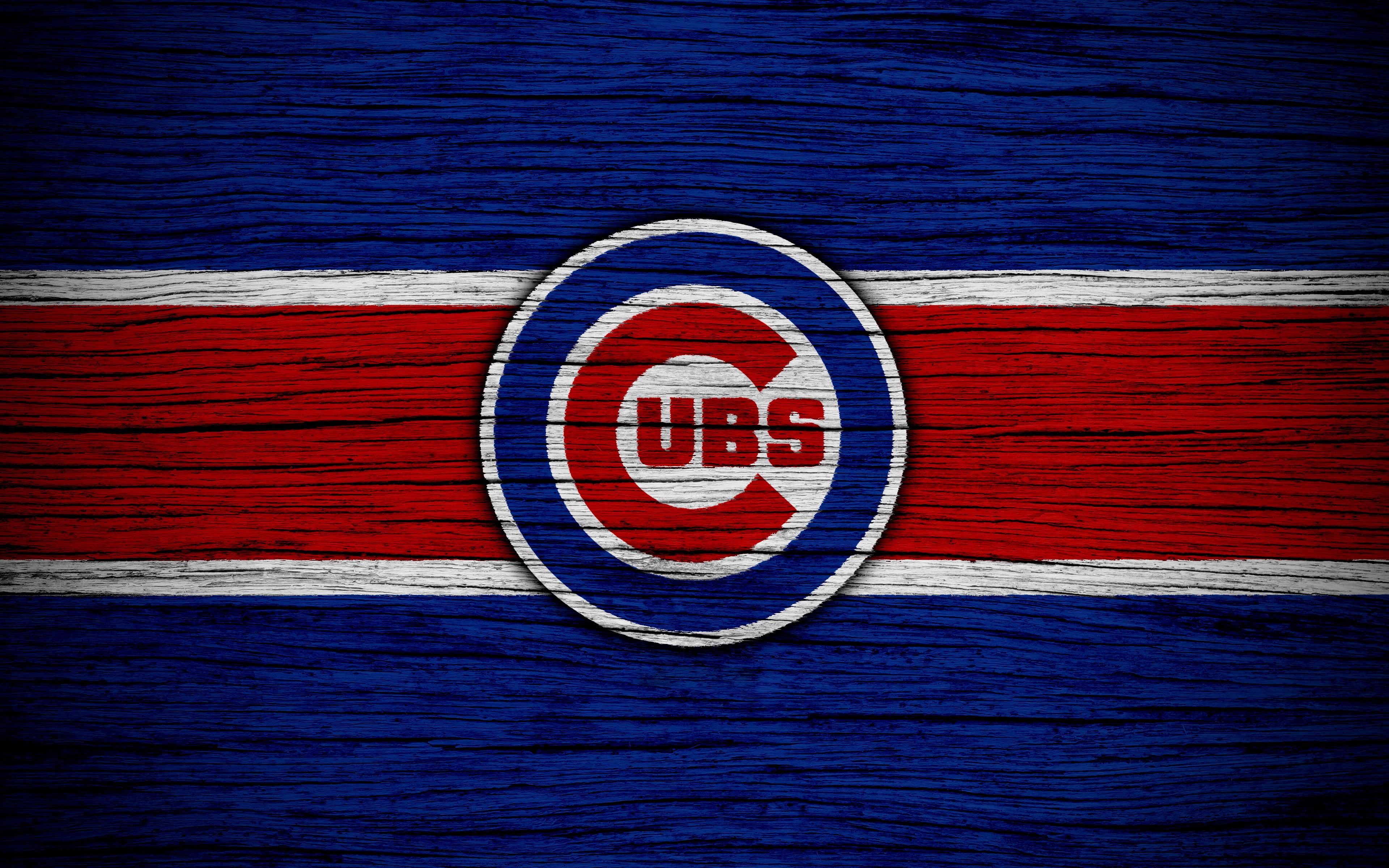 Chicago Cubs, Baseball, MLB, Logo, 4K, HD Wallpaper