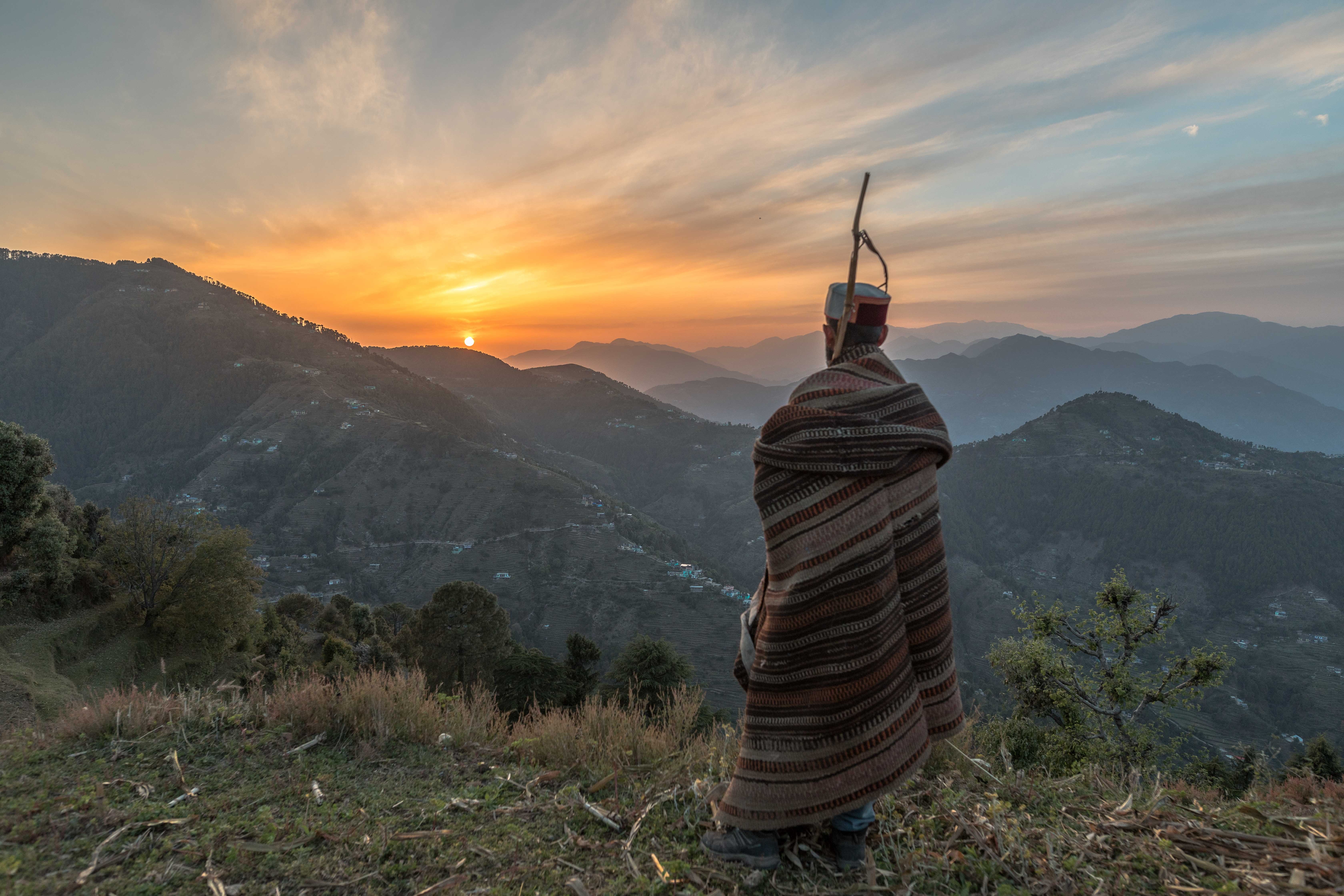 religion, landscape, mountain range, belief, cloud - sky, spirituality, himachal, no people, sunset, architecture, tranquility, india, land, environment, HD Wallpaper