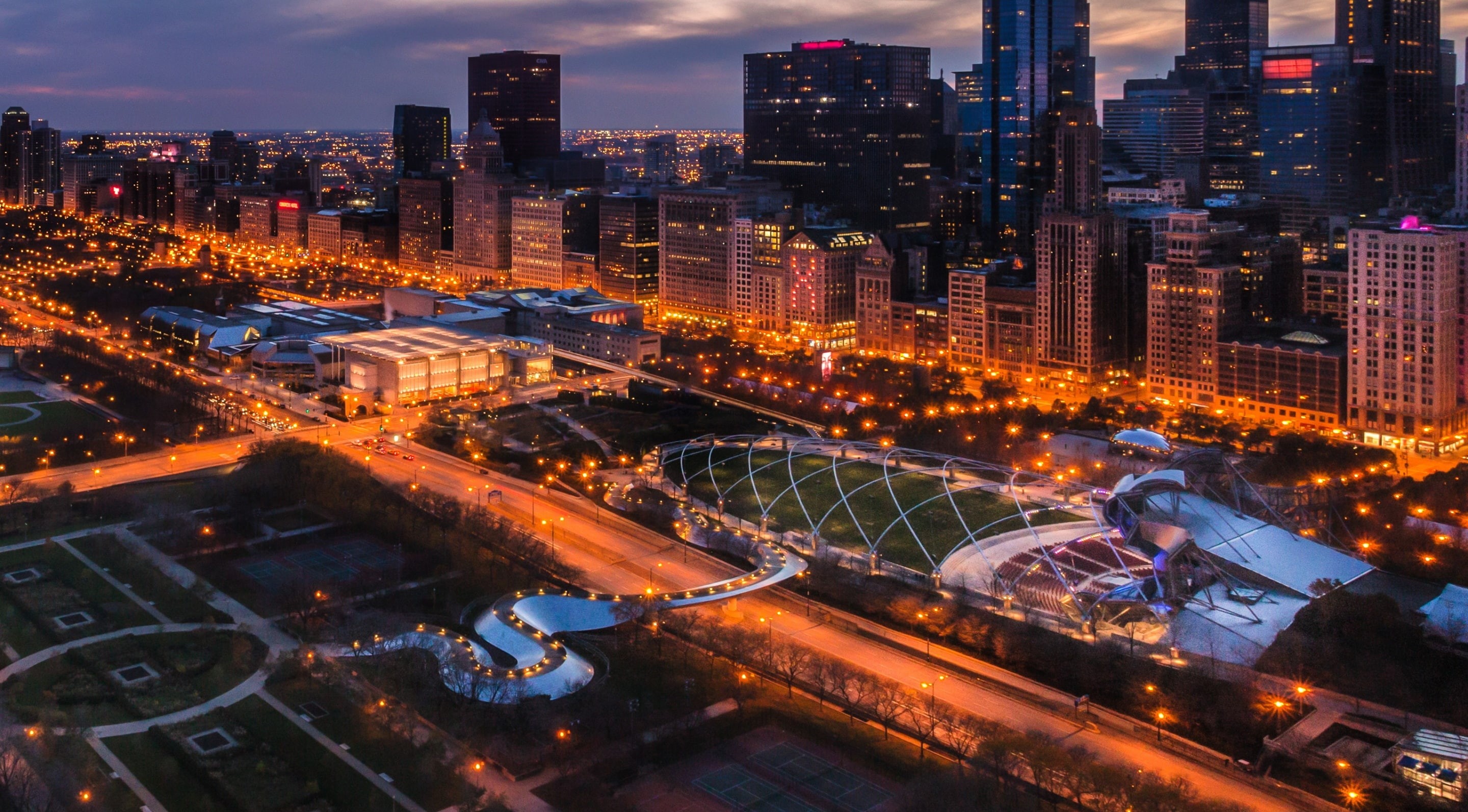 Michigan, sky, Clouds, Millennium, Tower, cityfrontplace, institute, Twilight, outdoors, Avenue, sears, pavilion, cityscape, willistower, 1740mm, Skyline, HD Wallpaper