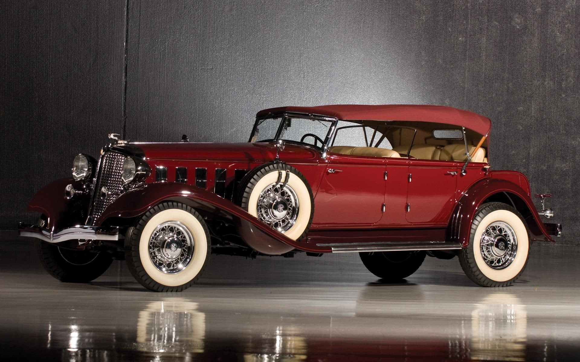 chrysler imperial, sport, phaeton, chrysler, 1080P, 1920x1200, imperial, red, door, vintage, roadster, cars, luxury, HD Wallpaper