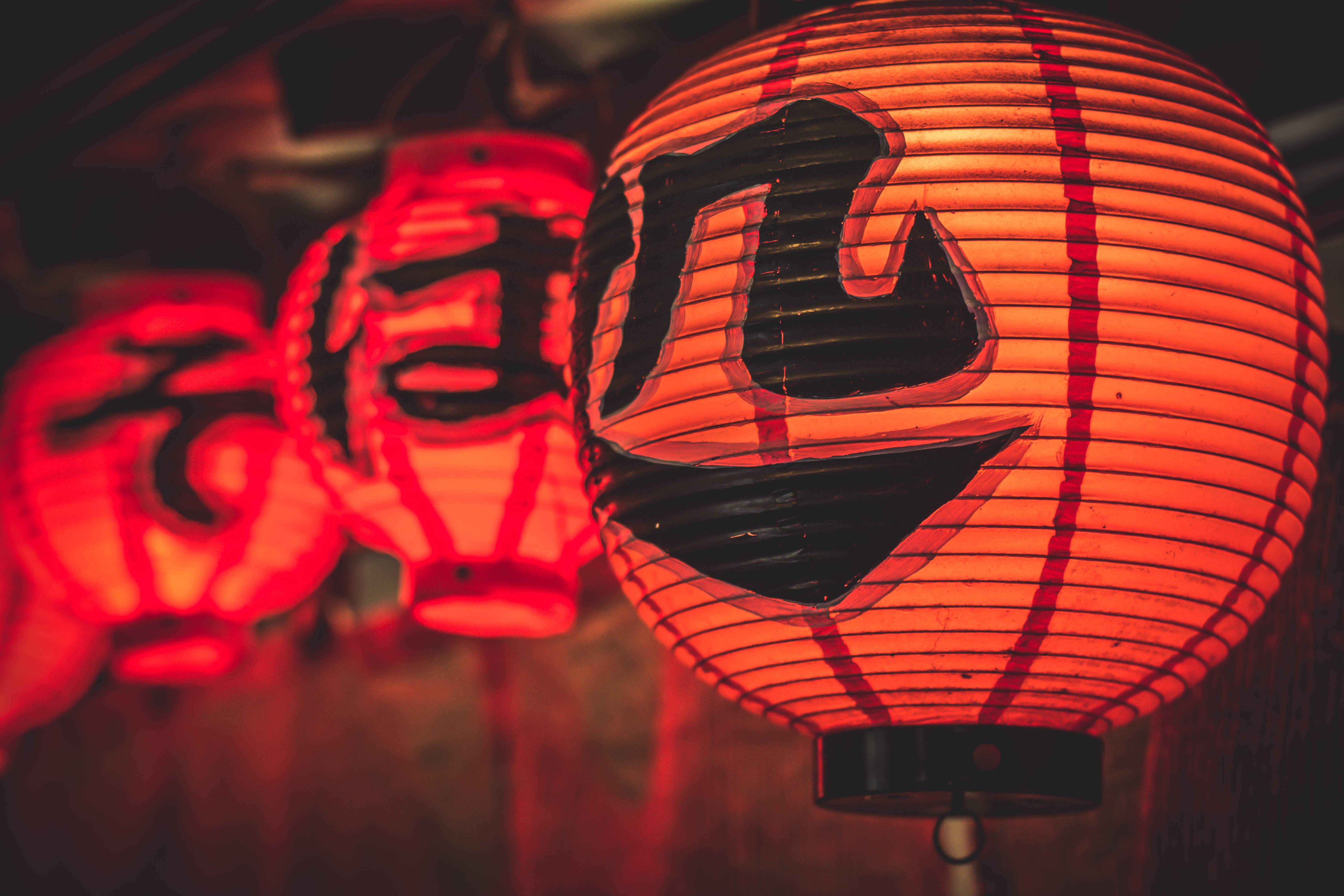 colorful, celebration, focus on foreground, outdoors, 5K, illuminated, indoors, Asia, hanging, halloween, car, art and craft, text, two, electric lamp, HD Wallpaper