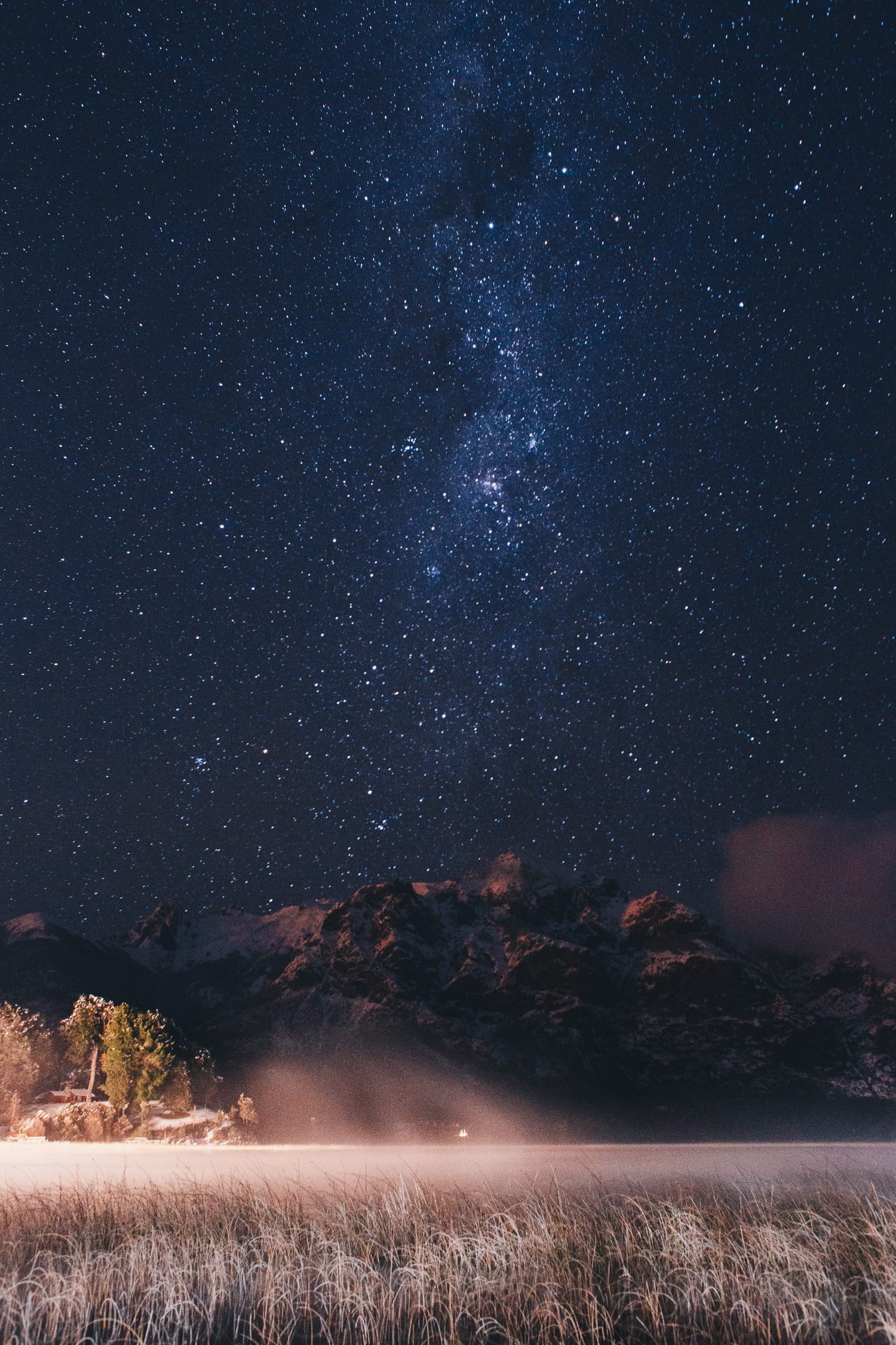 space and astronomy, nighttime, nature, snow, no people, scenics - nature, idyllic, 1080P, patagonium, milky way, space, astrology, night, tranquility, Phone HD Wallpaper