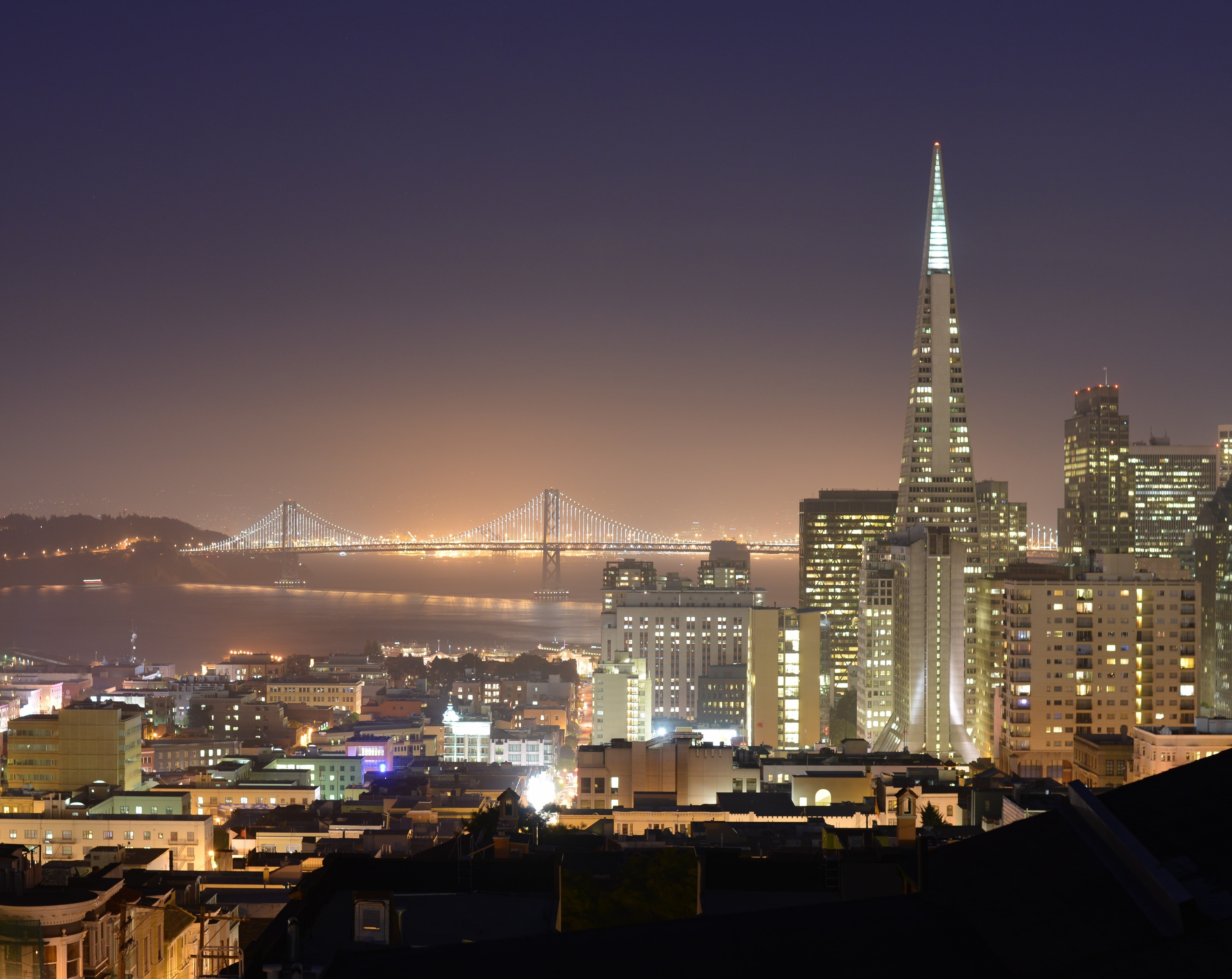 high, tall - high, cityscape, no people, sanfrancisco, office building exterior, water, built structure, longexposure, building, outdoors, California, financial district, HD Wallpaper