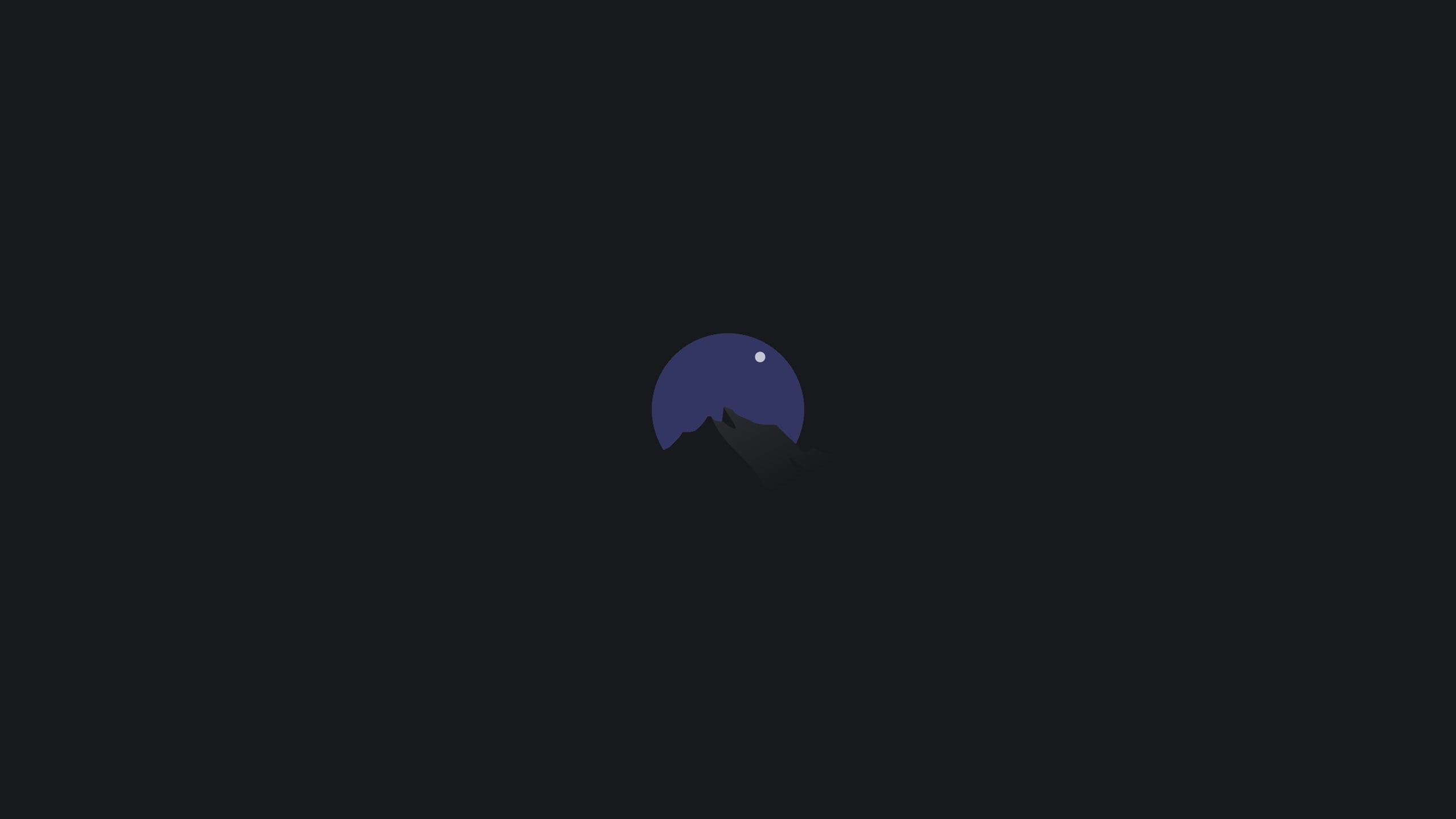 2K, Azul Hermosa, circle, minimalism, Montana, Fondo negro, Luna (artist), HD Wallpaper