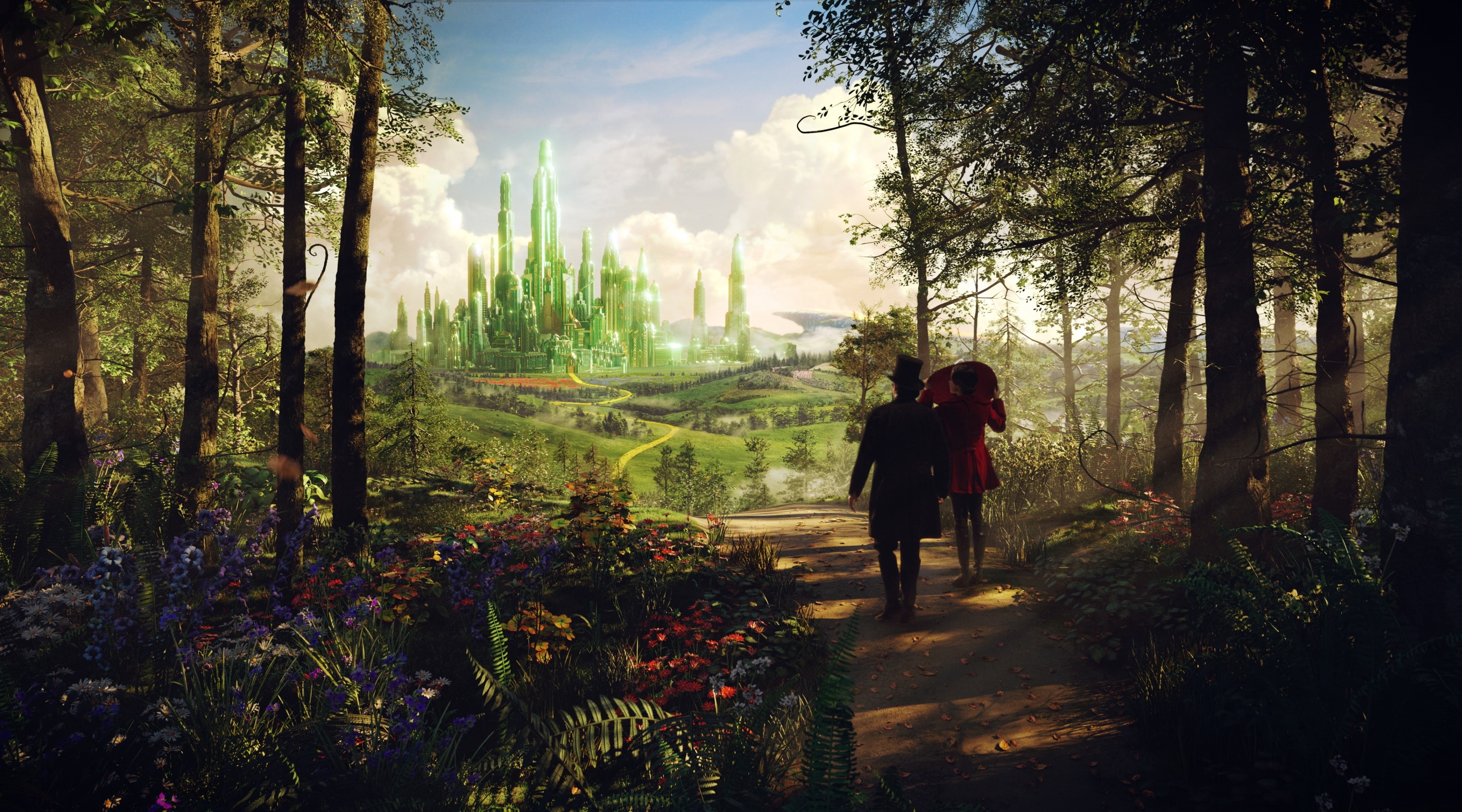 people, oz, women, plant, land, rear view, Great, forest, march, woodland, sky, heading, adult, Powerful, 4K, leisure activity, james franco, tranquility, HD Wallpaper