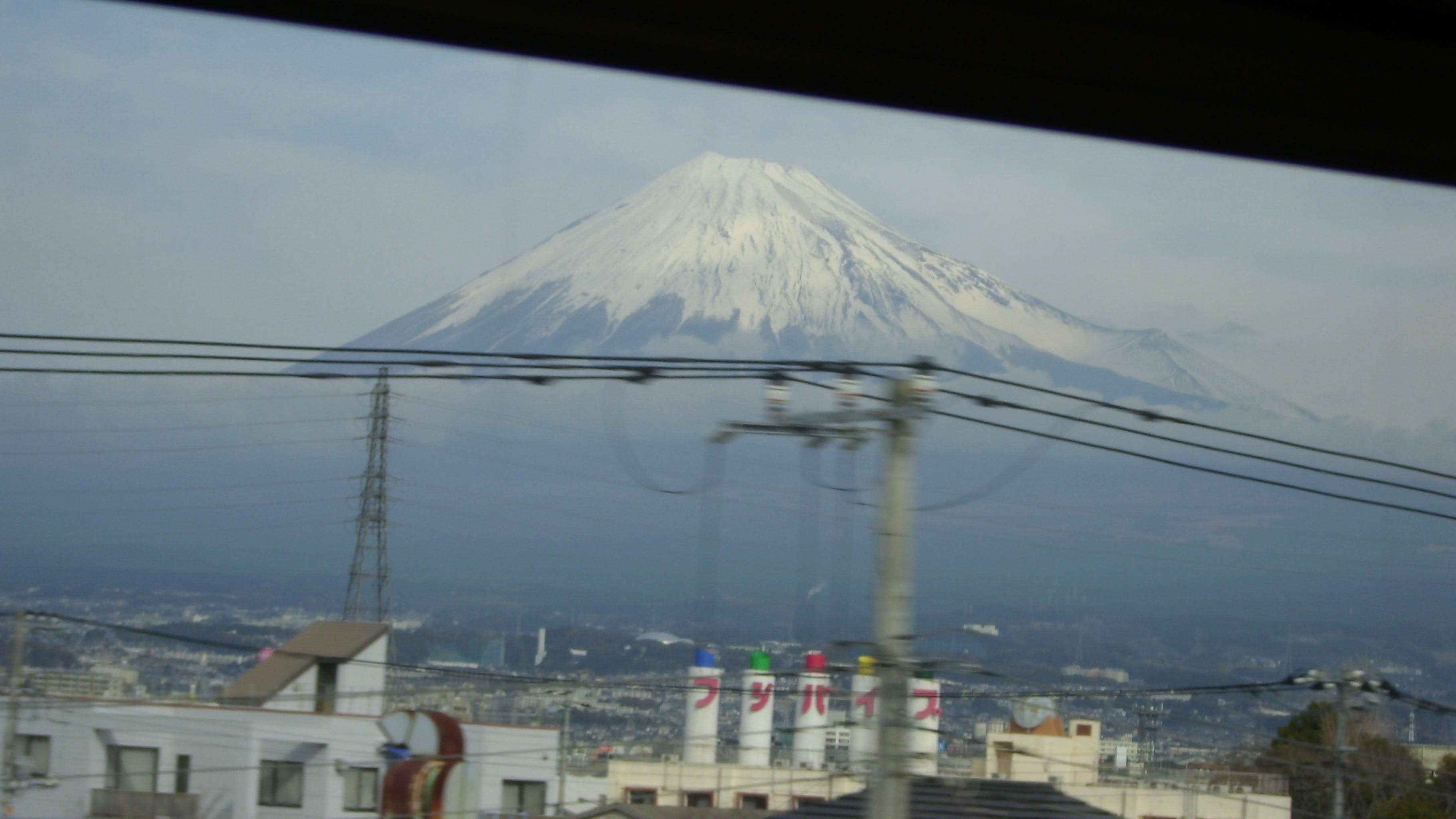 city, volcano, cityscape, no people, cable, mountain peak, landscape, mountain, day, sky, village, 2K, shinkansen, built structure, travel, snow, building exterior, HD Wallpaper
