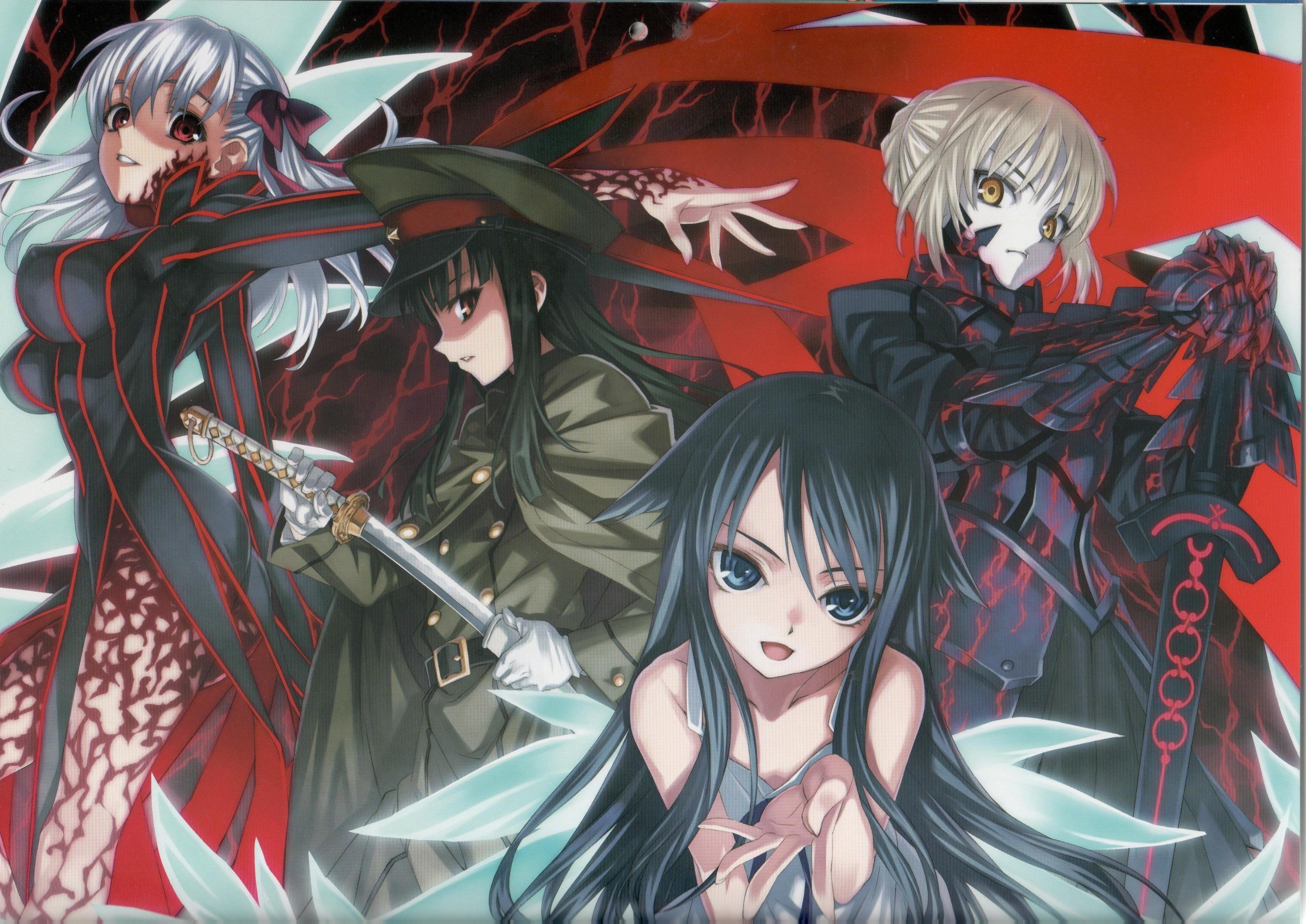 sakura, type moon, saya, crossovers, fate stay, dark, matou, fate, uta, series, 2K, saber, alter, night, HD Wallpaper