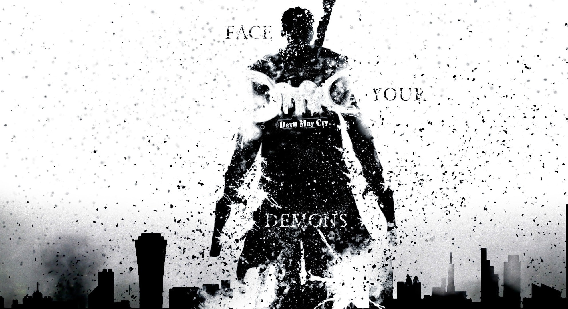 Dmc, 1080P, face your demons, dante, devil may cry, HD Wallpaper