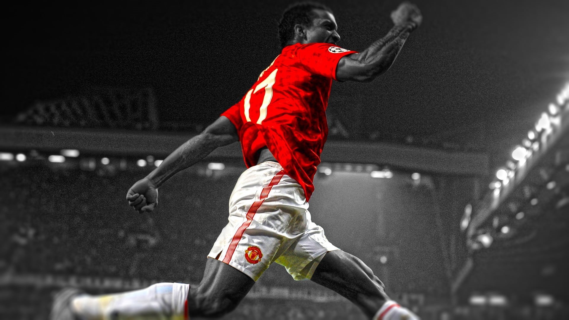 red, effort, two people, 1080P, sport, footballers, full length, soccer, jersey, jumping, stage, vitality, men, s, white, people, human body part, young adult, HD Wallpaper