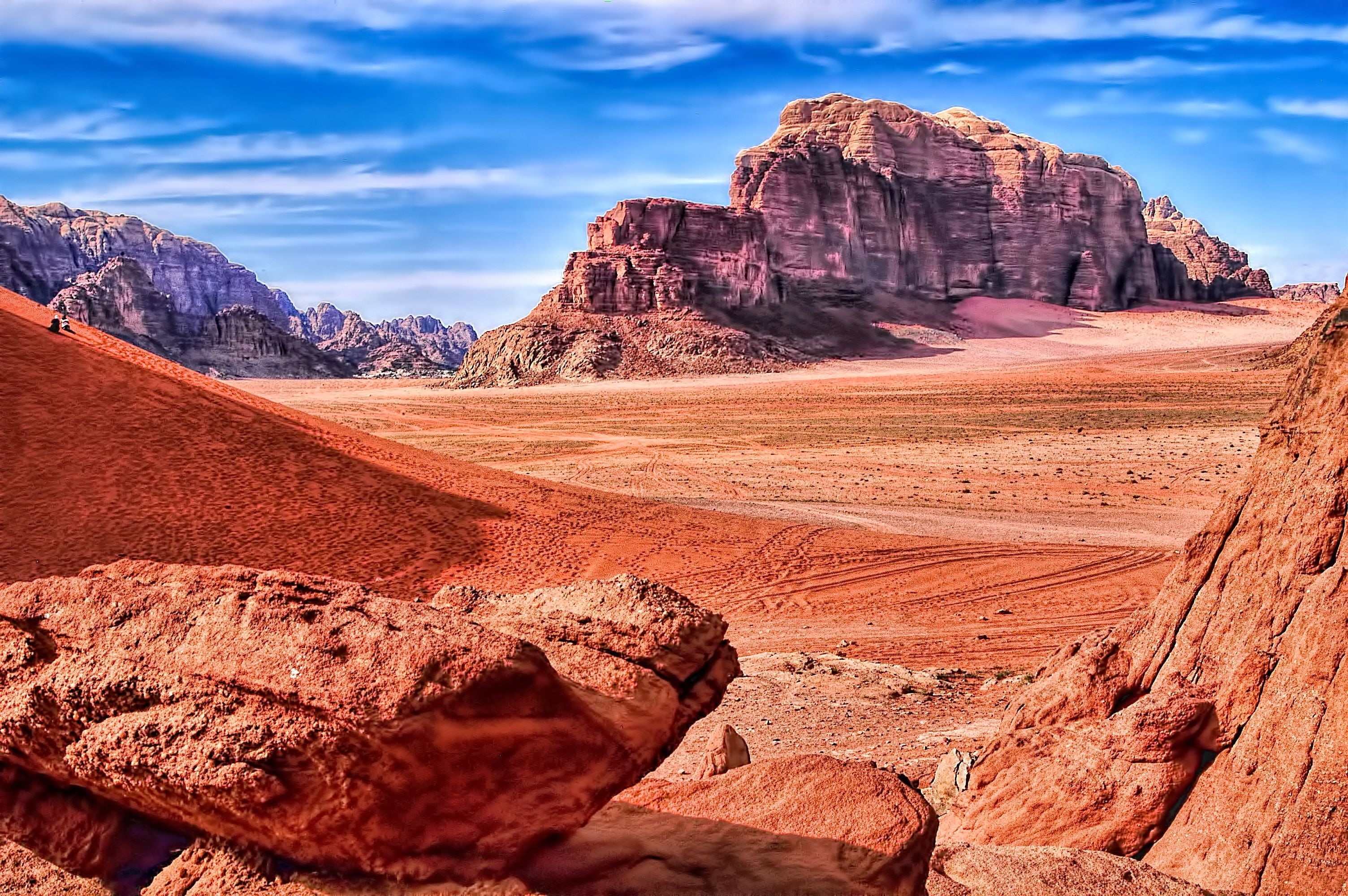 desert, utah, Wadi Rum, landscape, brown, wadi, photo, red, outdoors, beauty In Nature, travel, 2K, Jordan, sandstone, uSA, rum, daytime, brown mountain, HD Wallpaper
