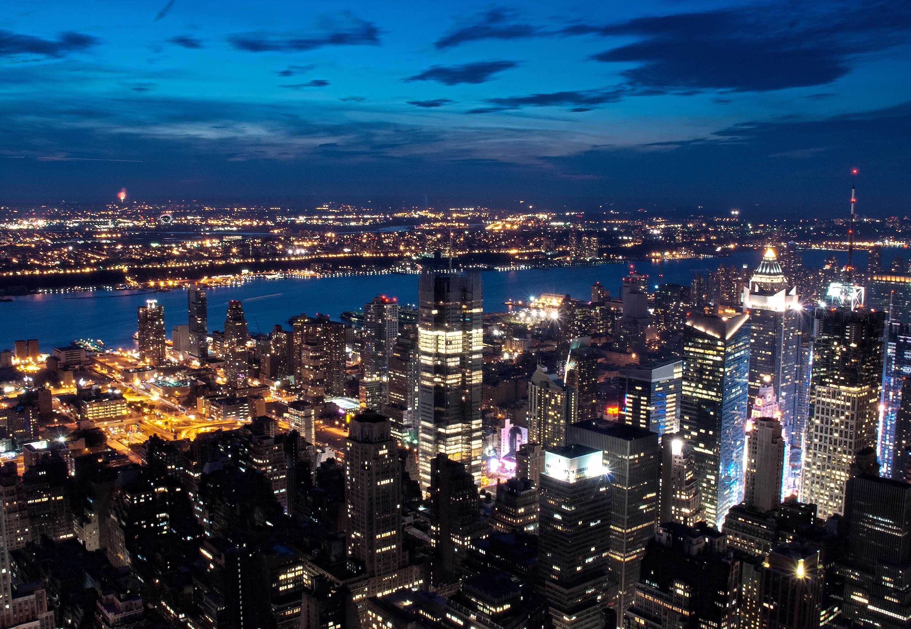 aerial View, famous Place, urban Skyline, business, city, mood, nite, dusk, building Exterior, night, asia, 2K, office Building, nighttime, built Structure, HD Wallpaper