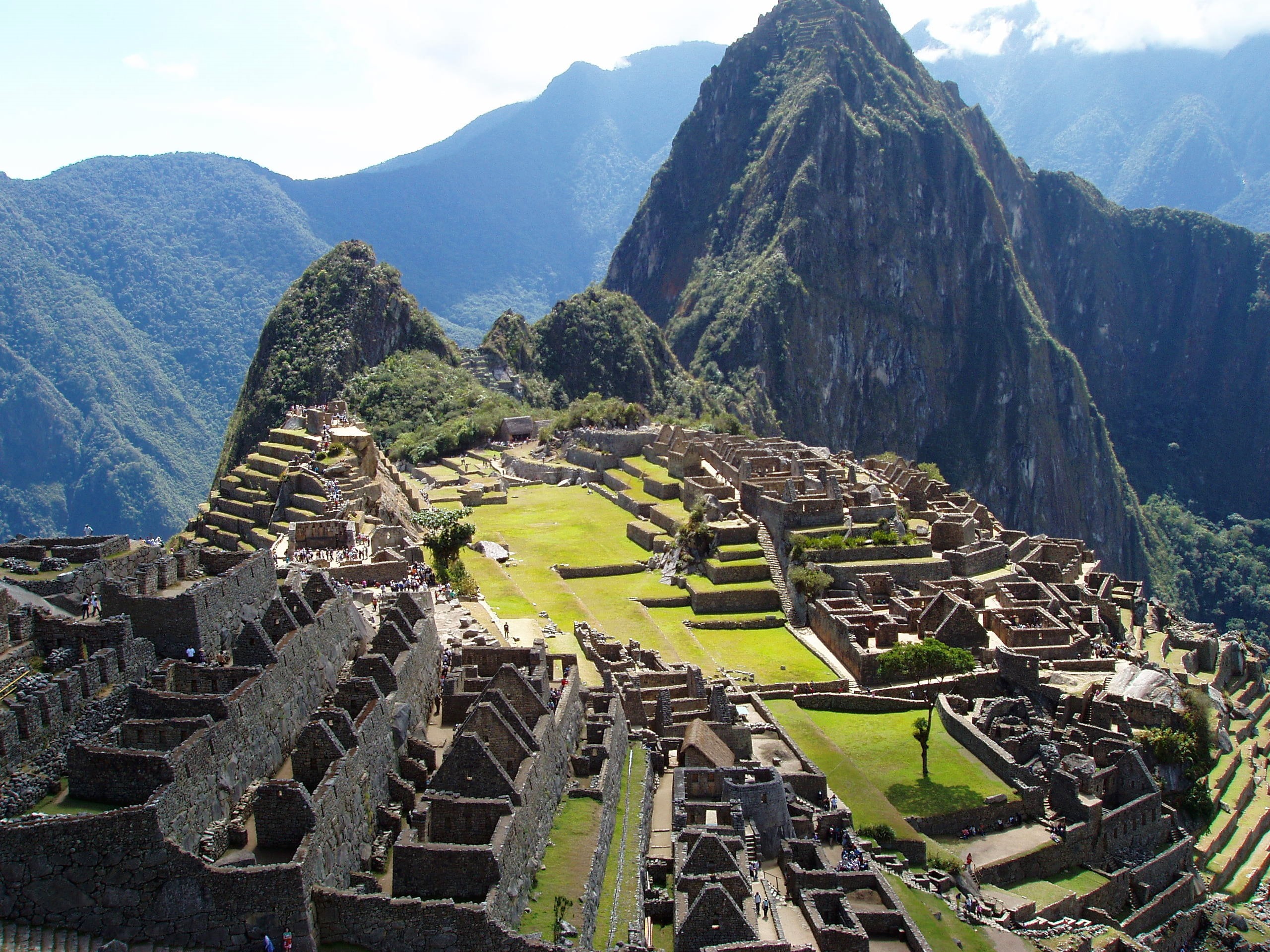 mountain range, the Past, old, travel, the Incas, stone Material, high angle view, cusco City, sunlight, landscape, latin American Civilizations, mt Huayna Picchu, HD Wallpaper