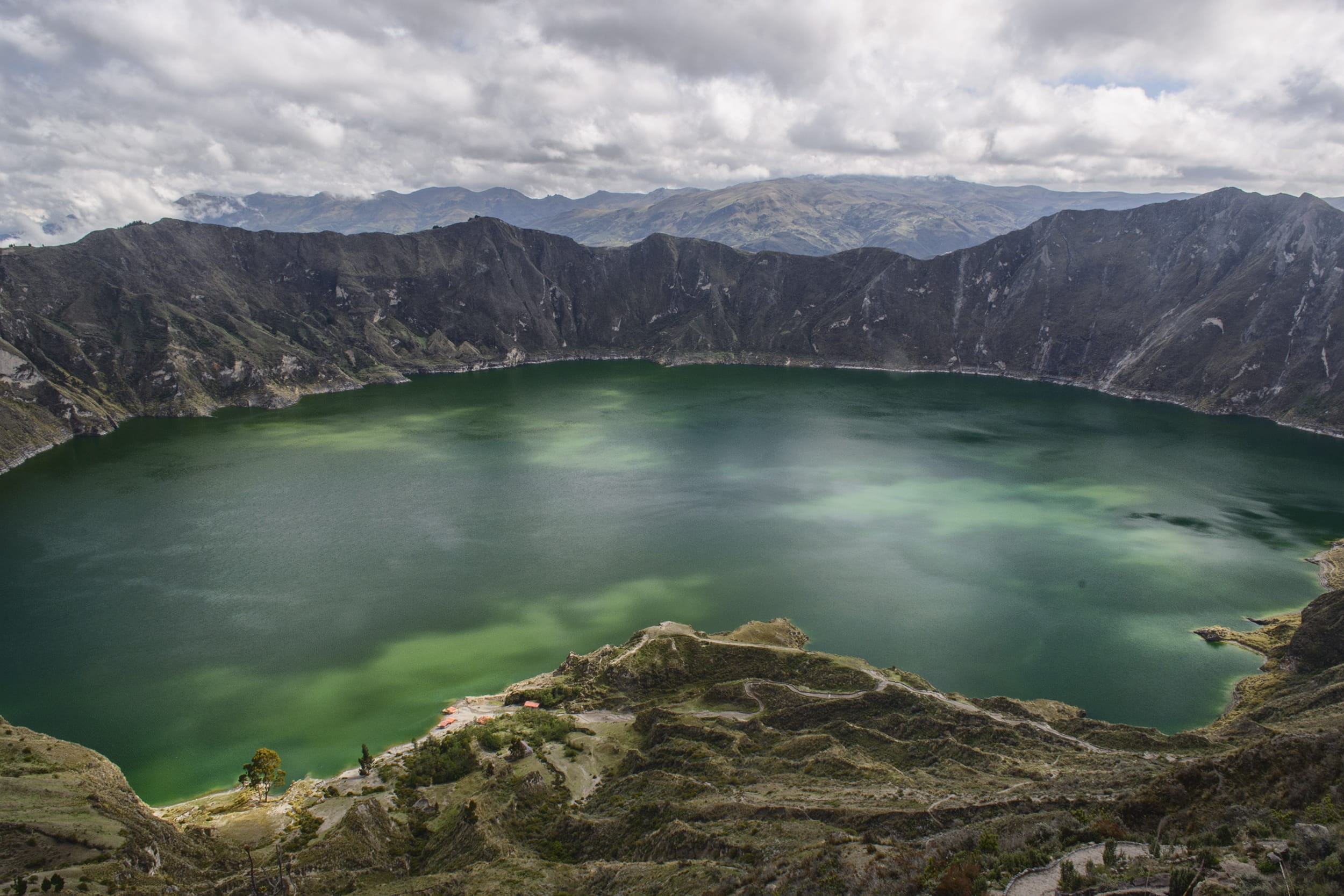 rock, idyllic, water, outdoors, nature, vulcano, cloud - sky, lake, turquoise colored, mountain range, environment, andes, volcanic crater, landscape, day, HD Wallpaper