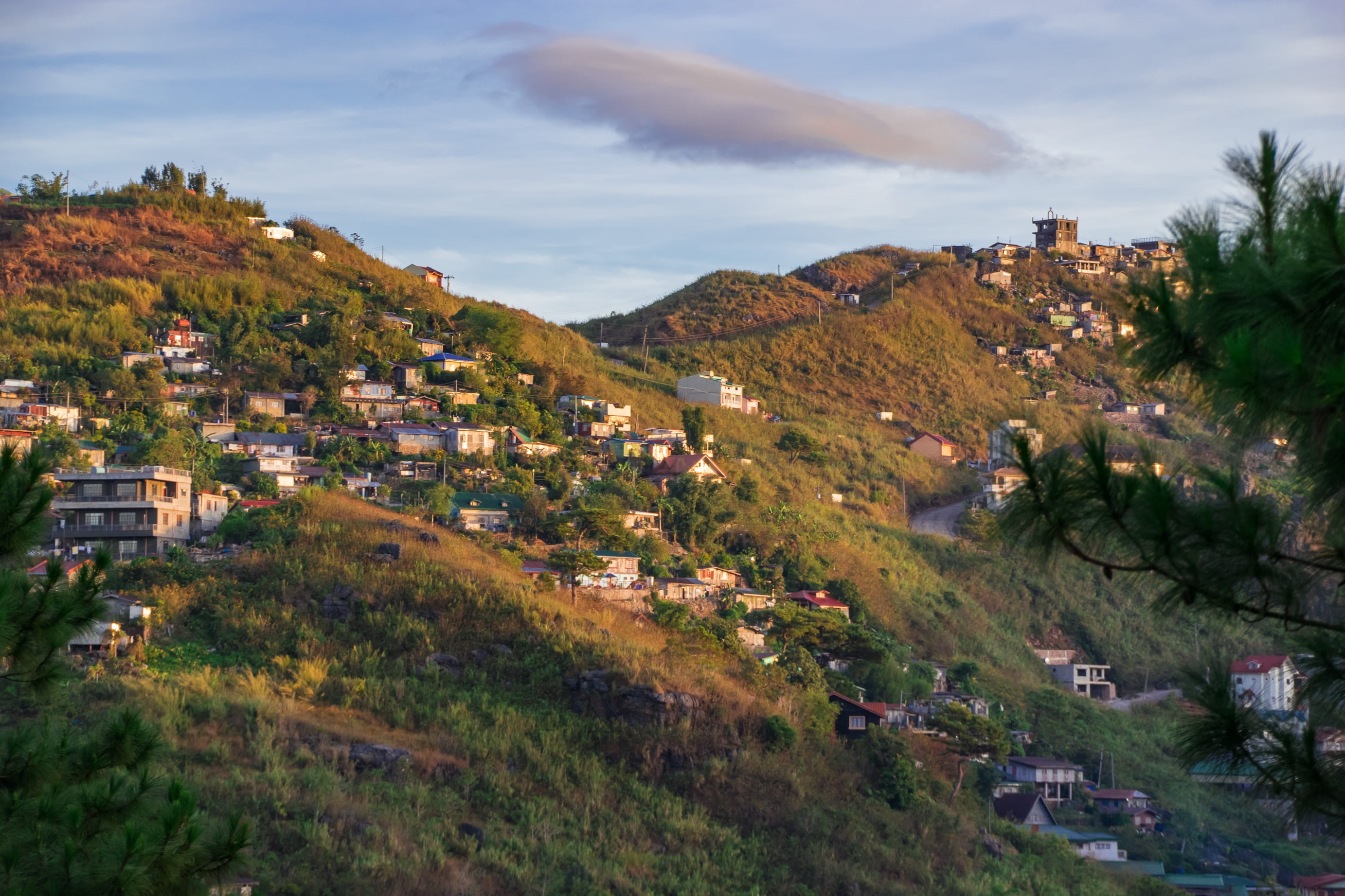 residential district, mountain range, townscape, day, hill, building exterior, landscape, architecture, high angle view, tree, house, nature, growth, idyllic, HD Wallpaper
