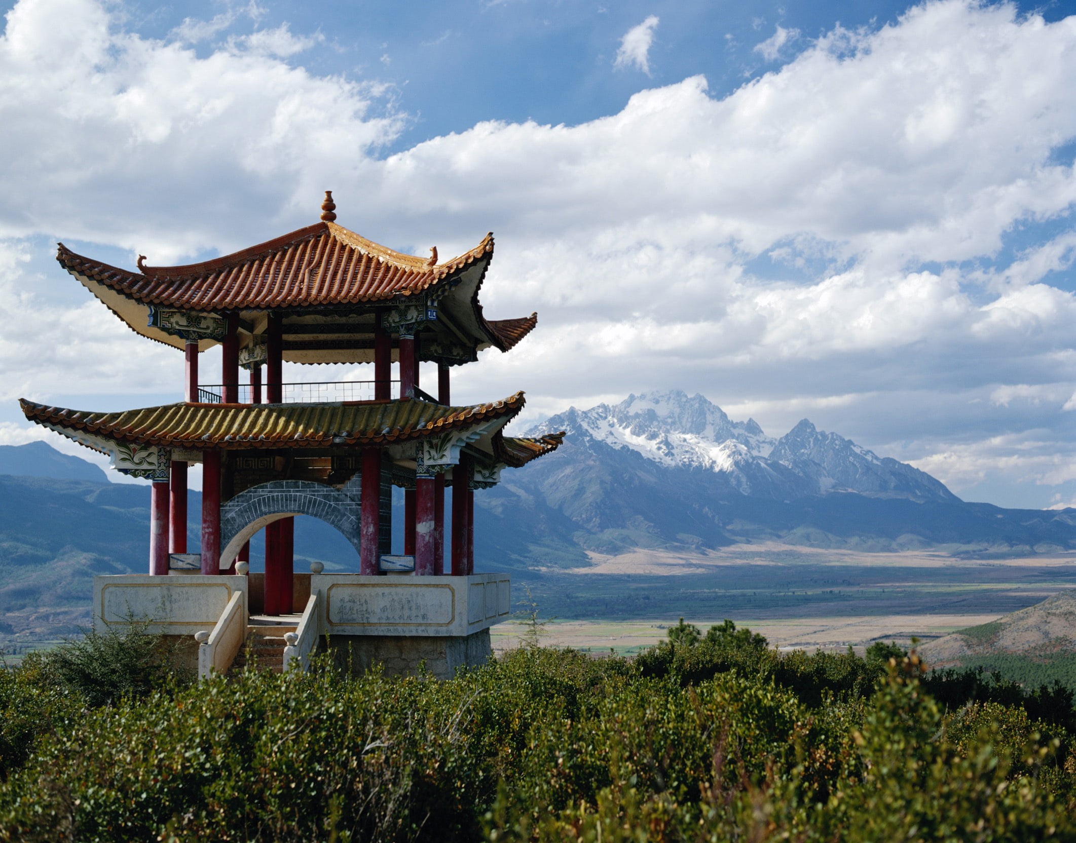 beauty In Nature, non-urban scene, tranquility, nature, temple - Building, building, blue, day, scenics - nature, religion, scenics, travel, landscape, HD Wallpaper