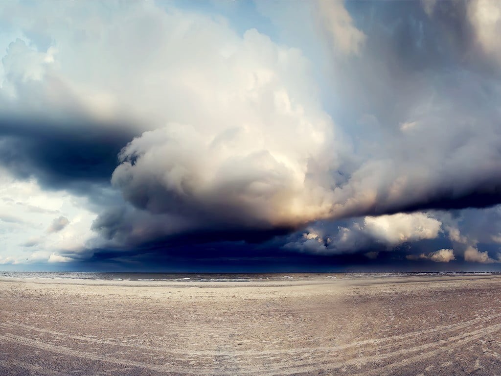 photo, land, tranquil scene, panoramic, beauty in nature, scenics - nature, anime, brown, cloud - sky, no people, day, water, sea, outdoors, thick, 480P, HD Wallpaper