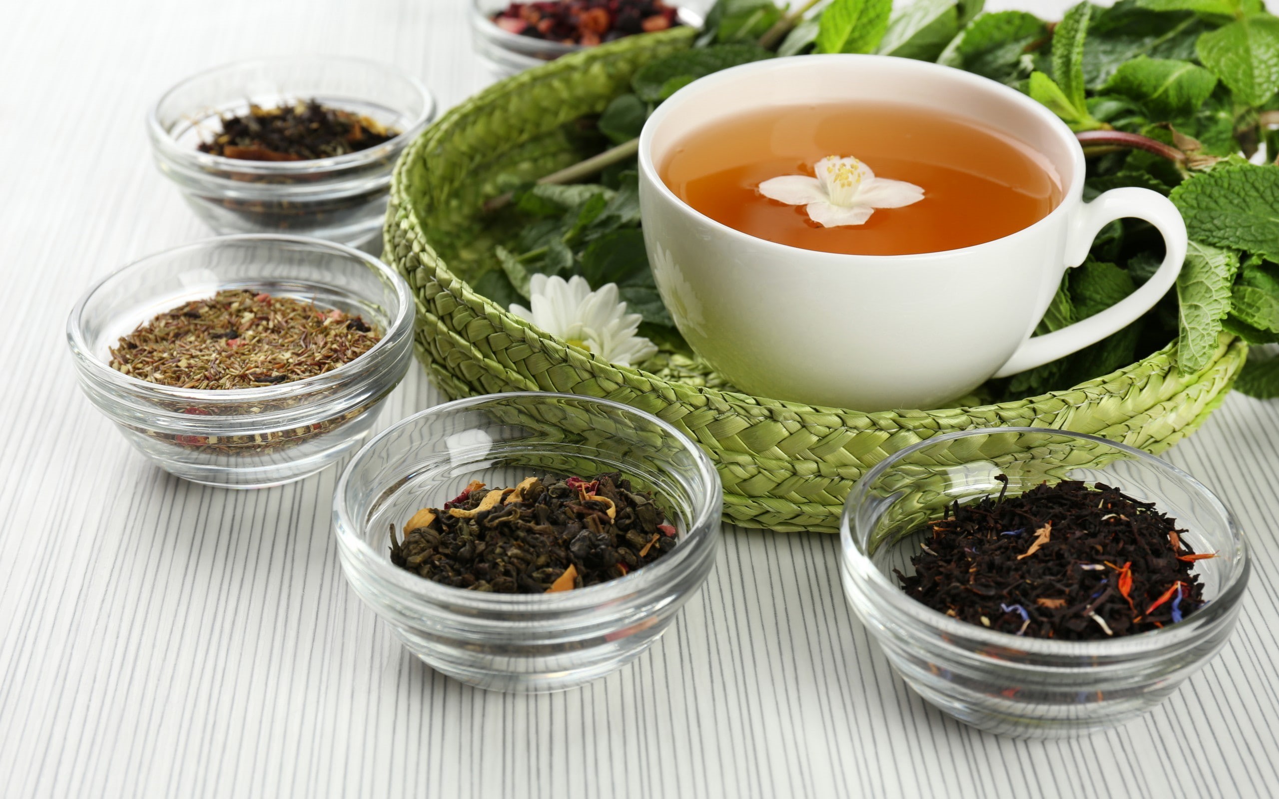 nature, leaf, close-up, healthy eating, indoors, food, plant, table, herbal tea, still life, wellbeing, food and drink, freshness, 2K, tea, bowl, tea - hot drink, HD Wallpaper