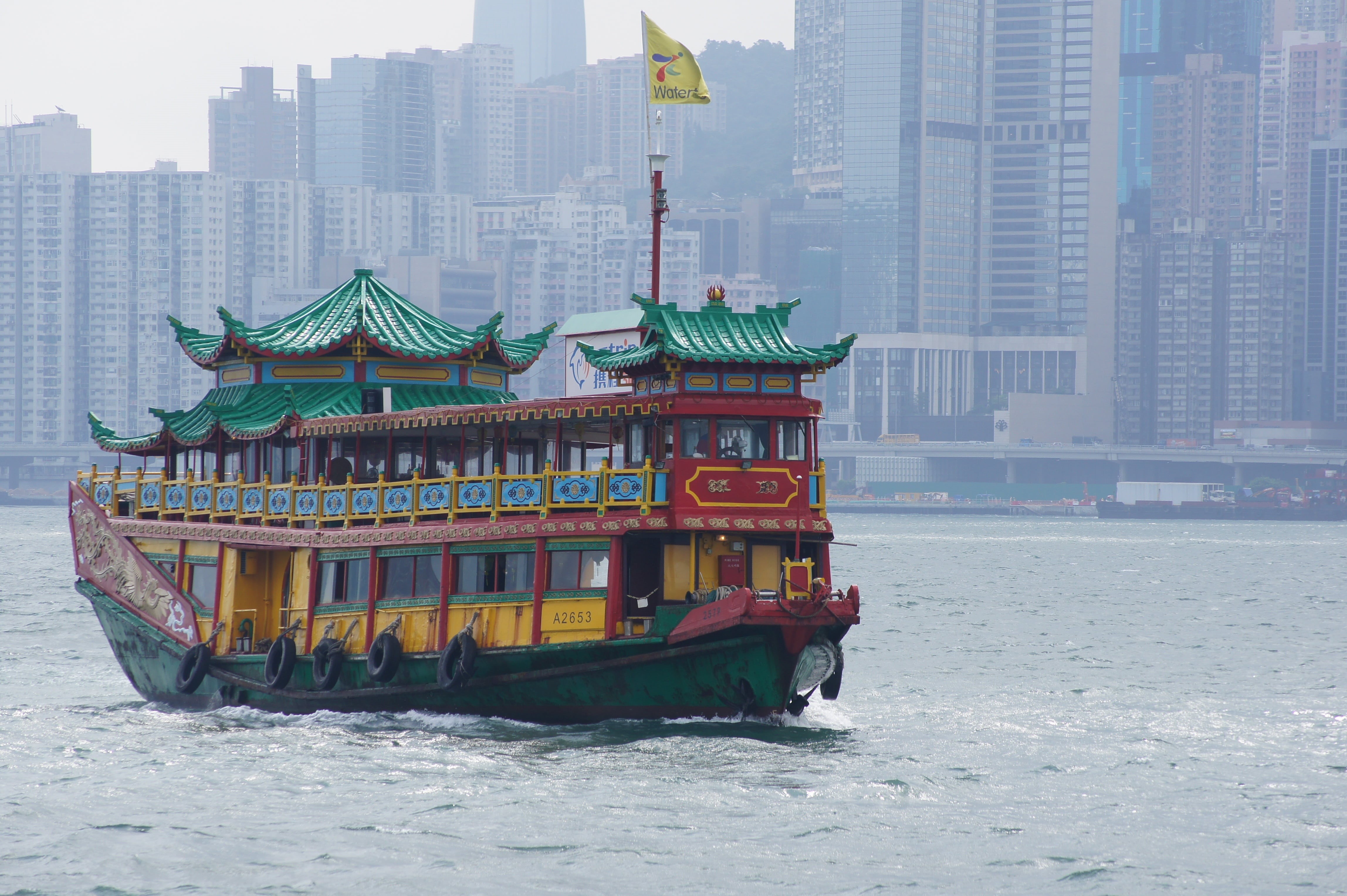 asia, nautical vessel, sky, tourism, green, travel, building exterior, 4K, harbor, outdoors, china, mode of transportation, transportation, waterfront, HD Wallpaper