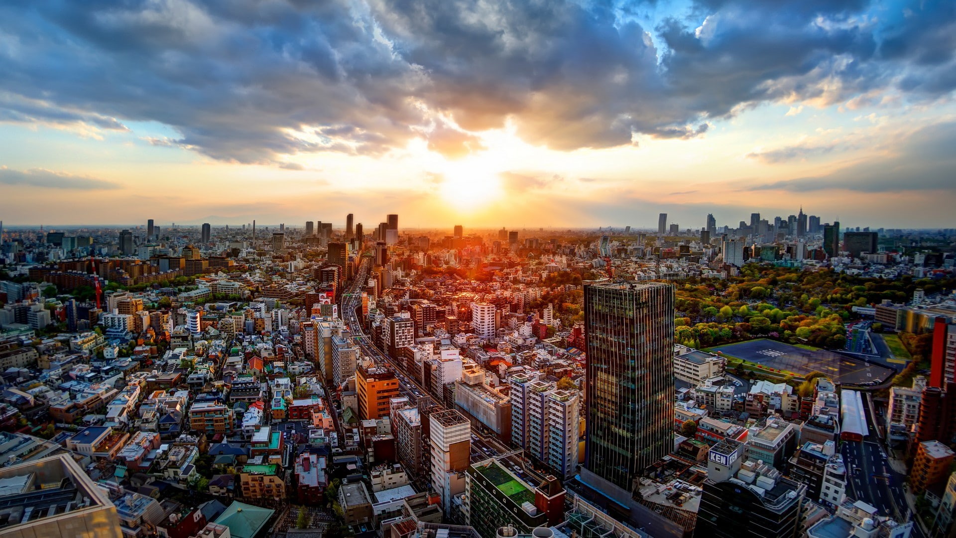 residential district, HDR, clouds, skyline, building exterior, photography, tall - high, architecture, outdoors, office building exterior, crowded, Tokyo, HD Wallpaper