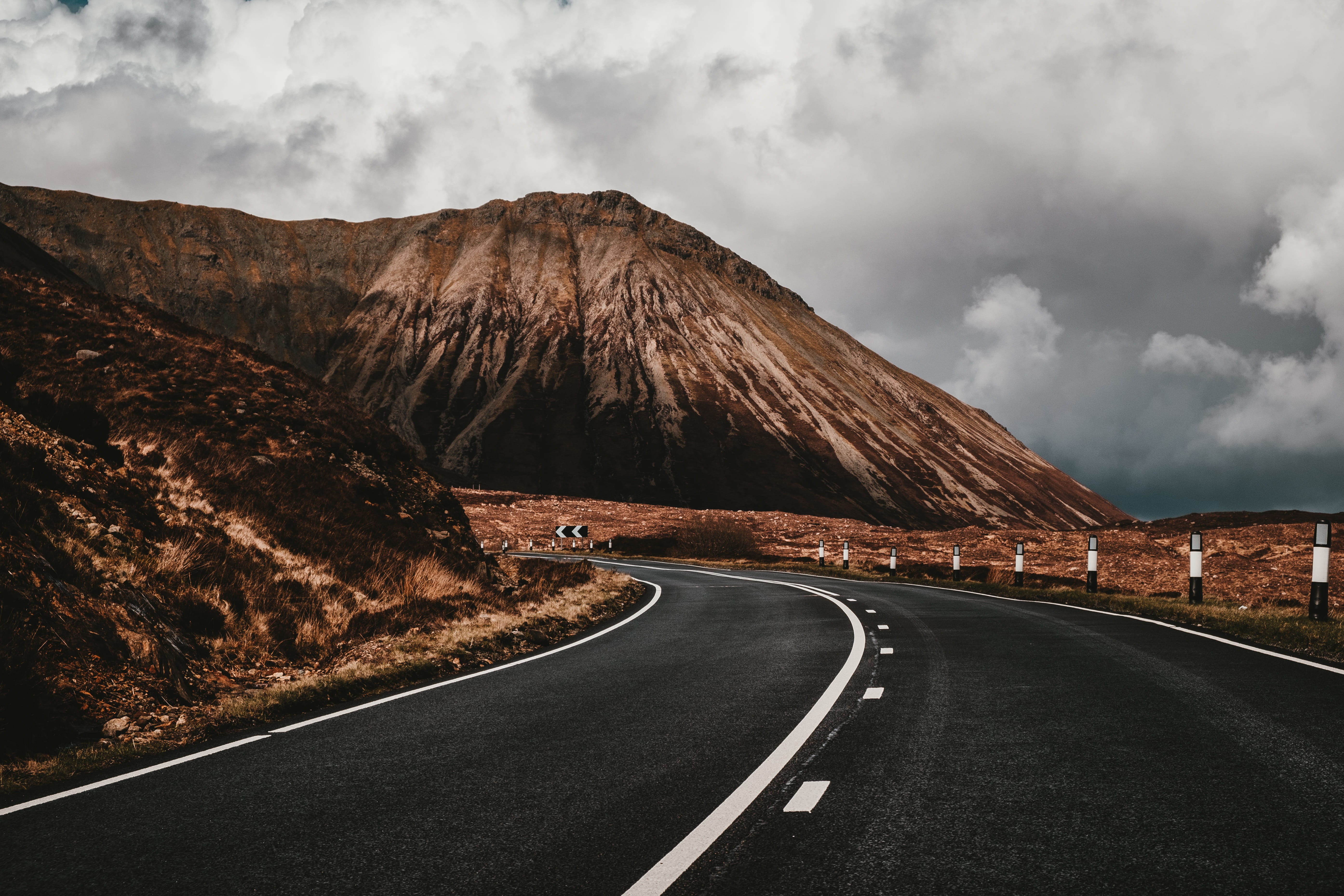 road, roadtrip, hill, nature, mountain, landscape, view, near, danger, street, journey, road Trip, sky, travel, bend, asphalt, outdoors, highway, land, HD Wallpaper