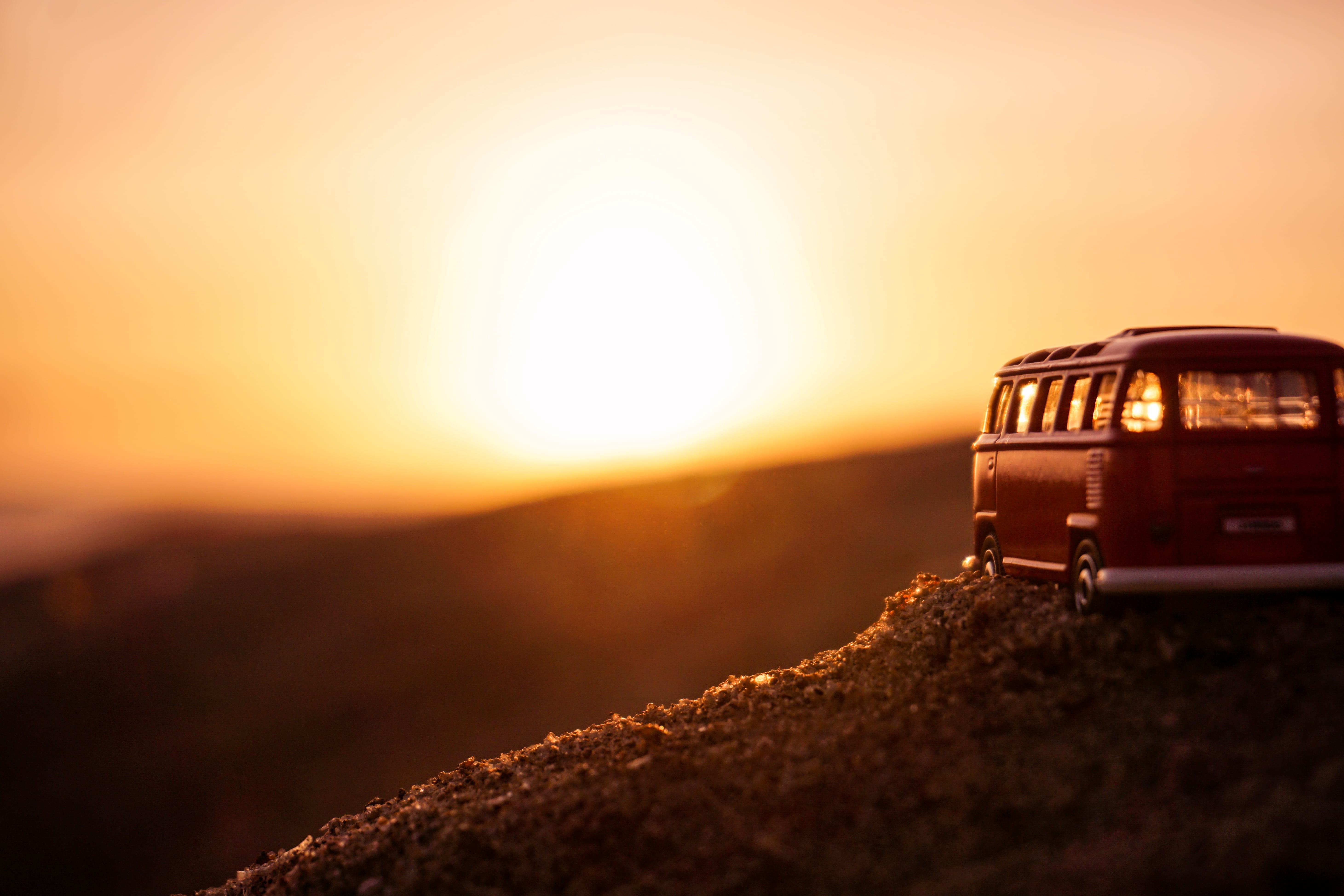 carlsbad, exploration, ocean, 5K, land, car, photo, road trip, sunlight, selective focus, beach, travel, travel van, scenics - nature, environment, hotwheels, HD Wallpaper