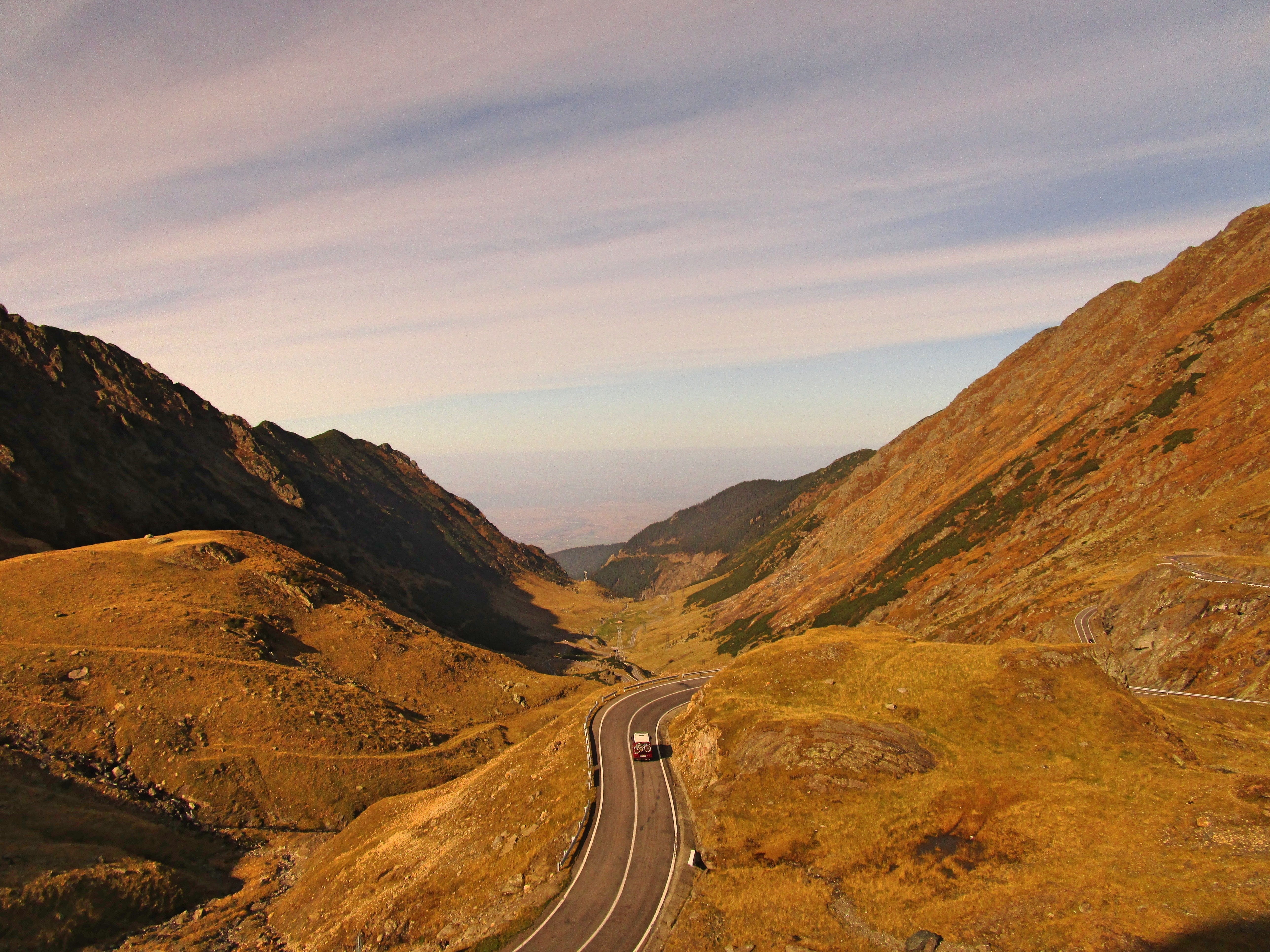 concrete, direction, mode of transportation, the way forward, tranquil scene, mountains, scenics - nature, sky, Transfagarasan, cloud - sky, mountain, 5K, HD Wallpaper