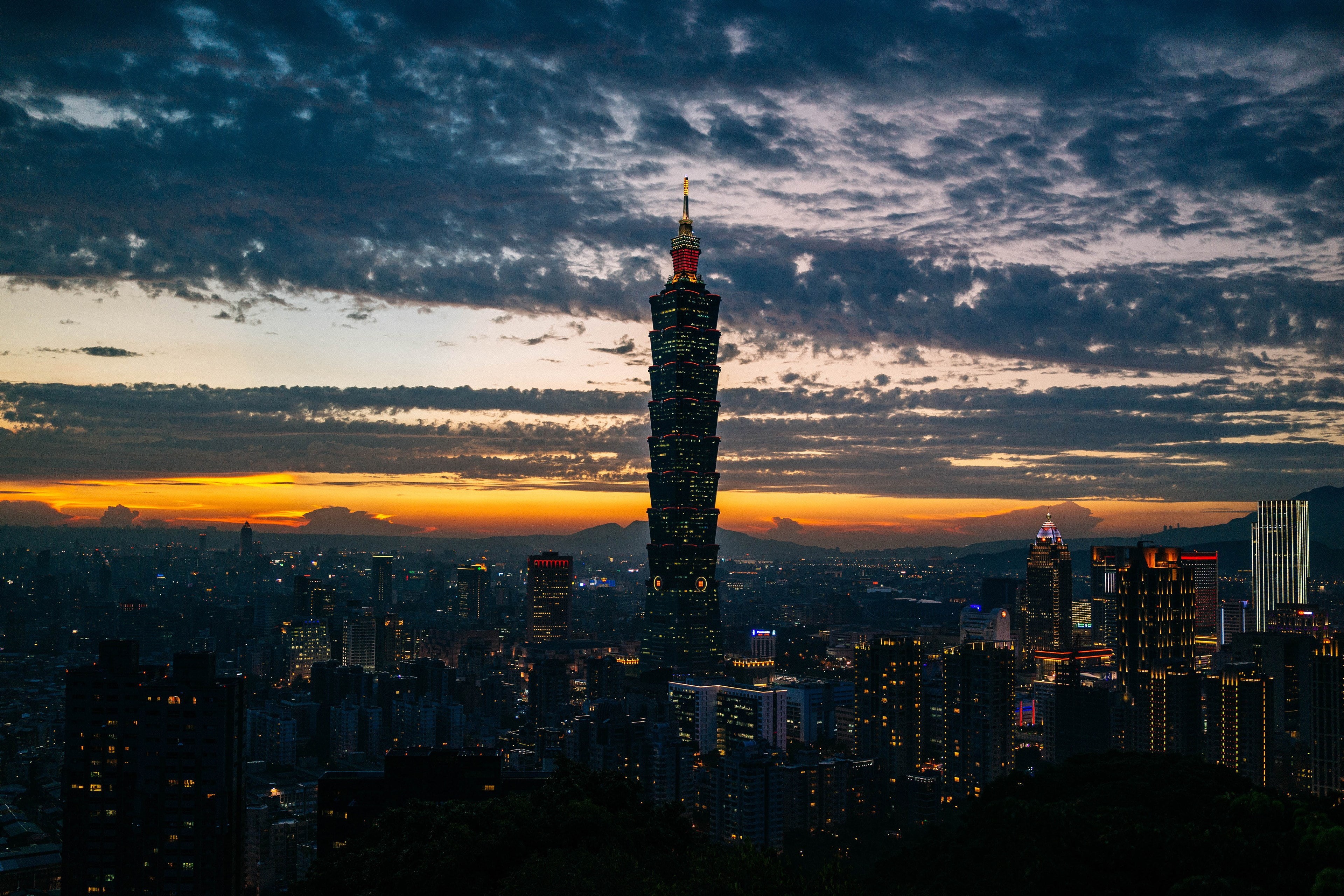 4K, taipei 101, HD Wallpaper