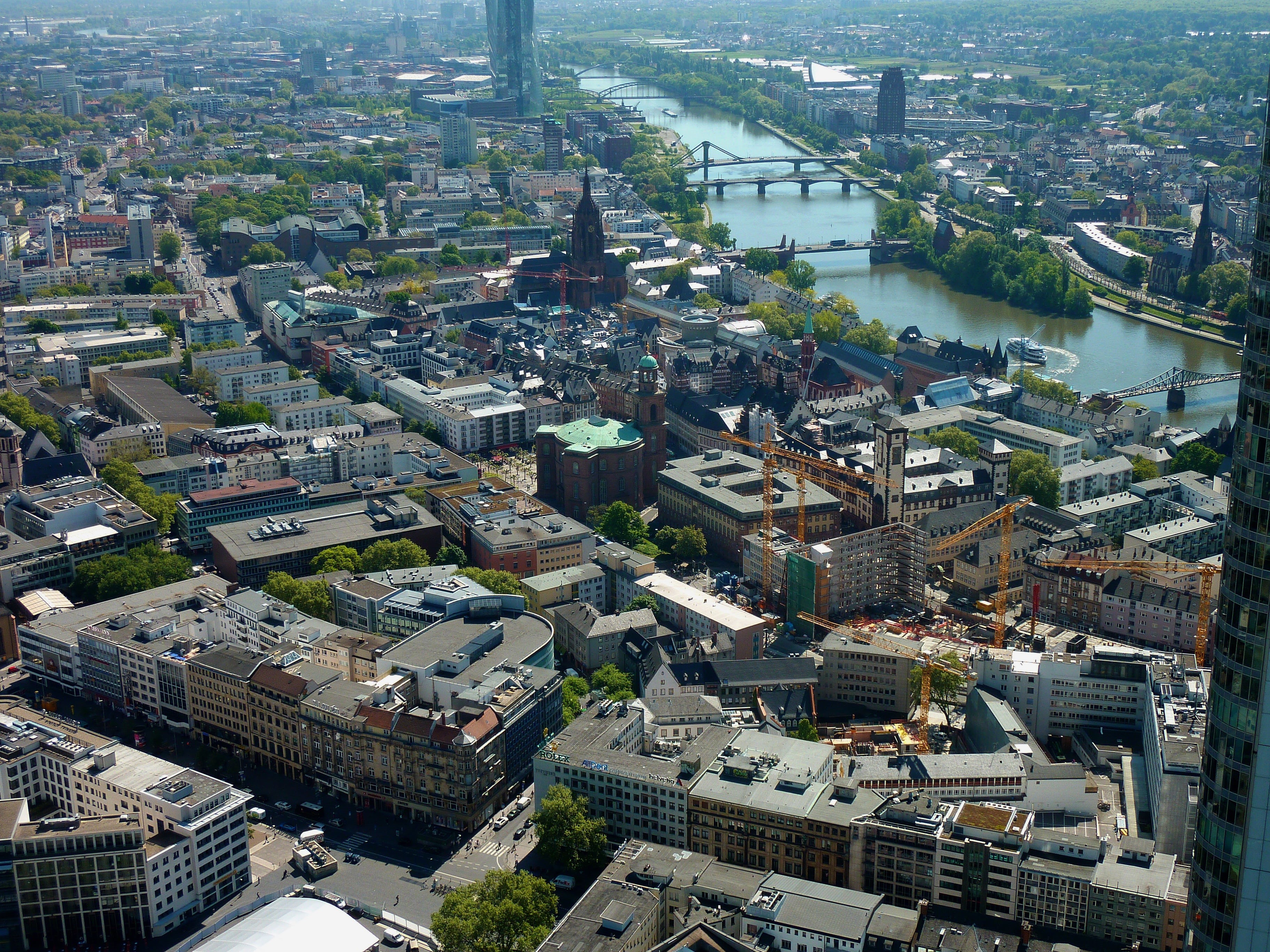 skyscrapers, cityscape, day, skyline, main, city, crowd, built structure, crowded, architecture, high angle view, city life, imperial city, town center, HD Wallpaper