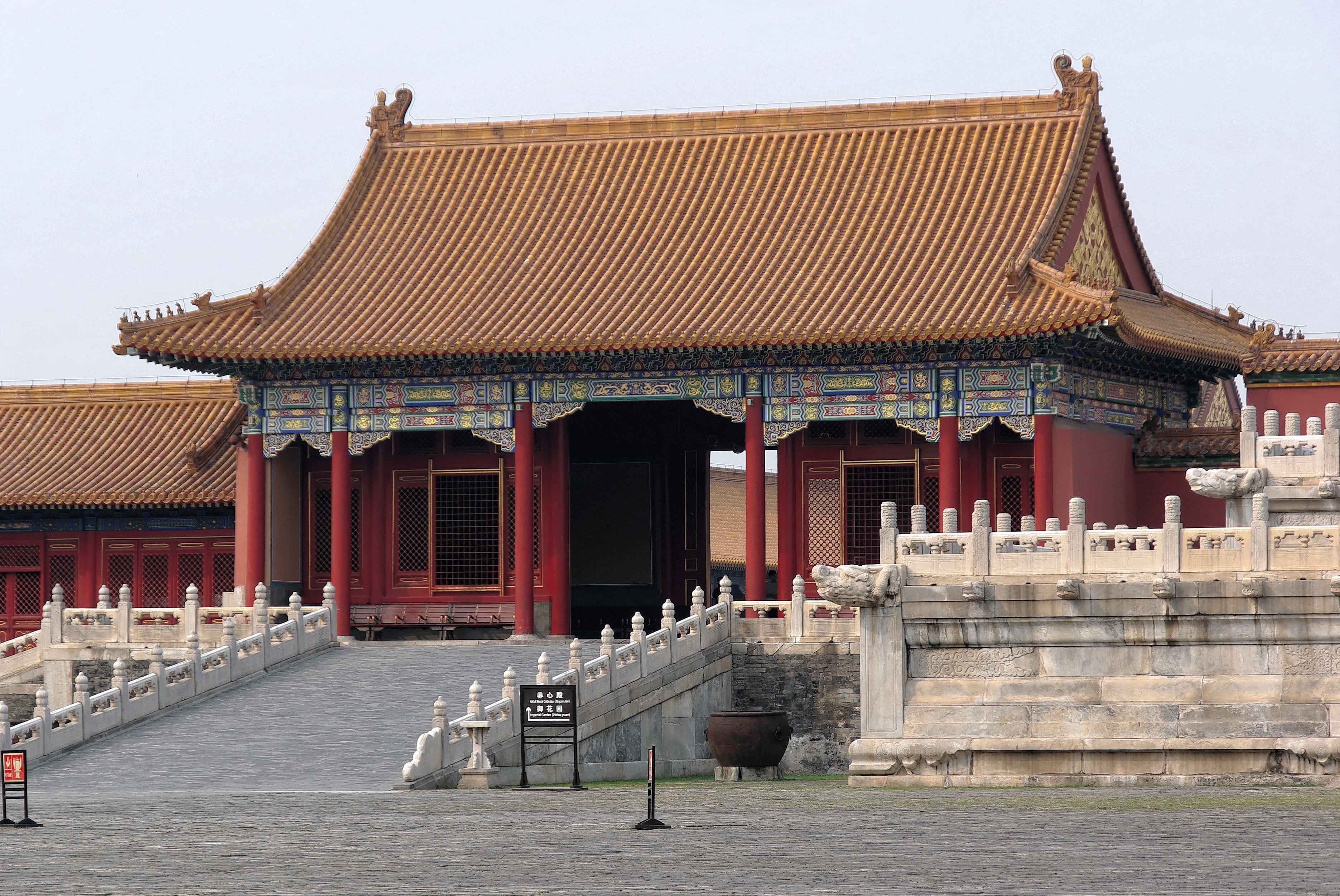belief, empire, gate, beijing, history, place of worship, the past, imperial flag, no people, cultures, asia, forbidden City, sky, religion, nature, 2K, HD Wallpaper