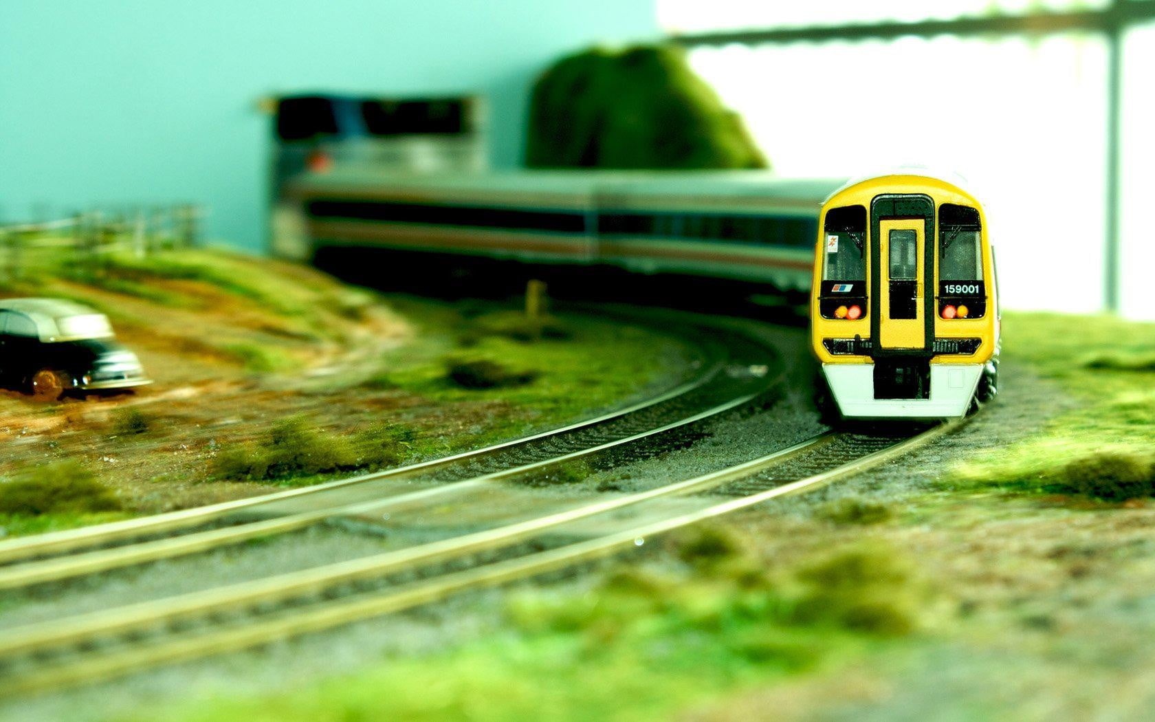 speed, depth of field, car, motion blur, blurred Motion, people Traveling, gray, day, train, railroad Track, street, traffic, public Transportation, train - vehicle, HD Wallpaper