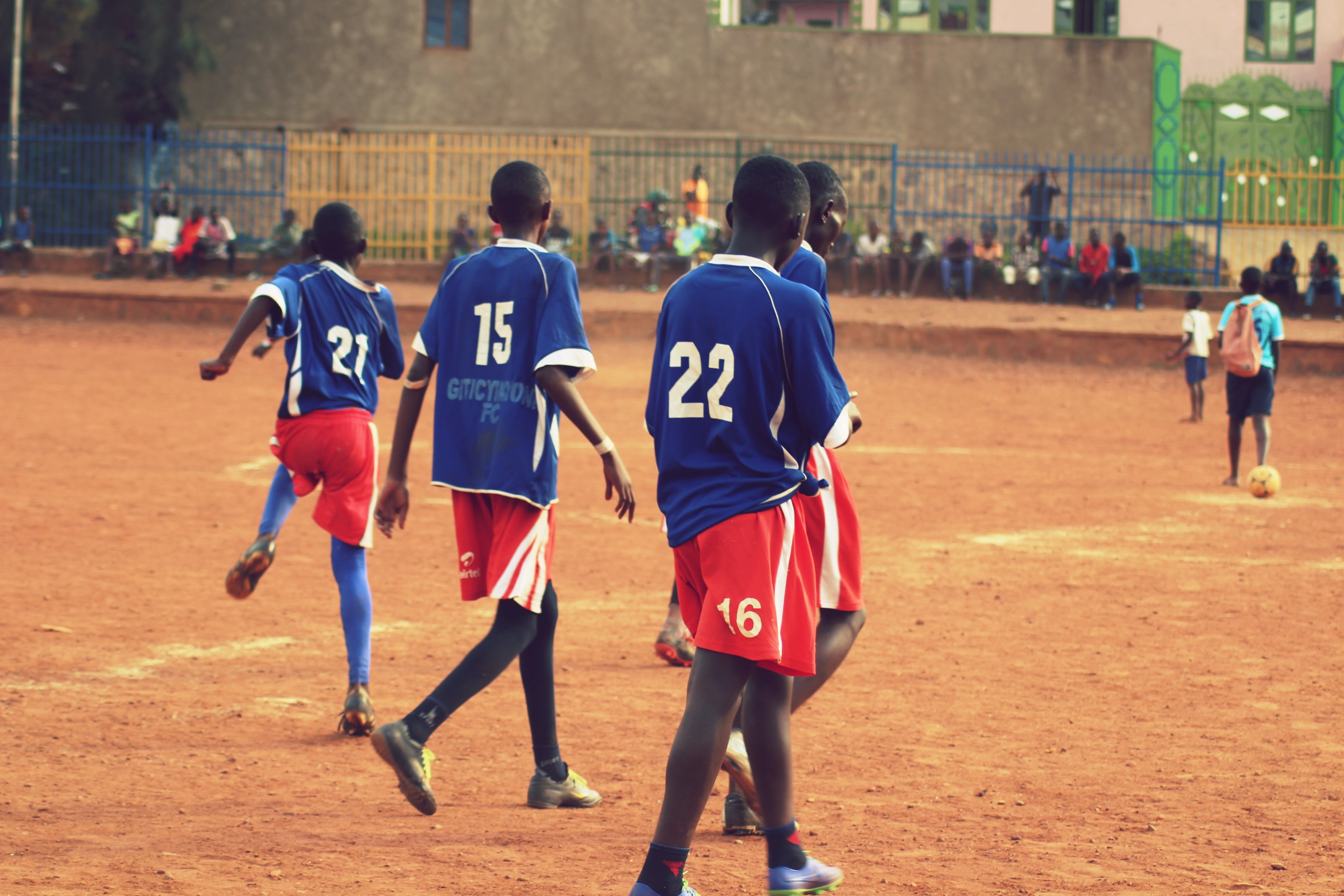 lifestyles, team, competition, child, soccer, childhood, women, real people, rwanda, africa, incidental people, football, focus on foreground, number, kigali, HD Wallpaper