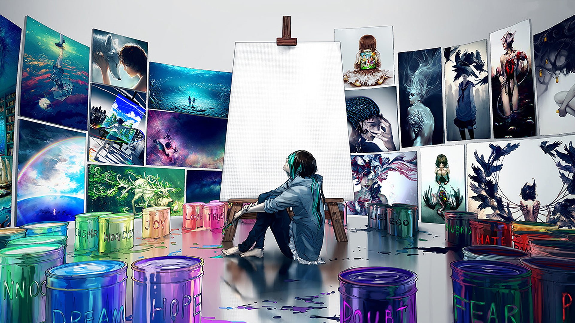 digital art, 1080P, Yuumei, HD Wallpaper