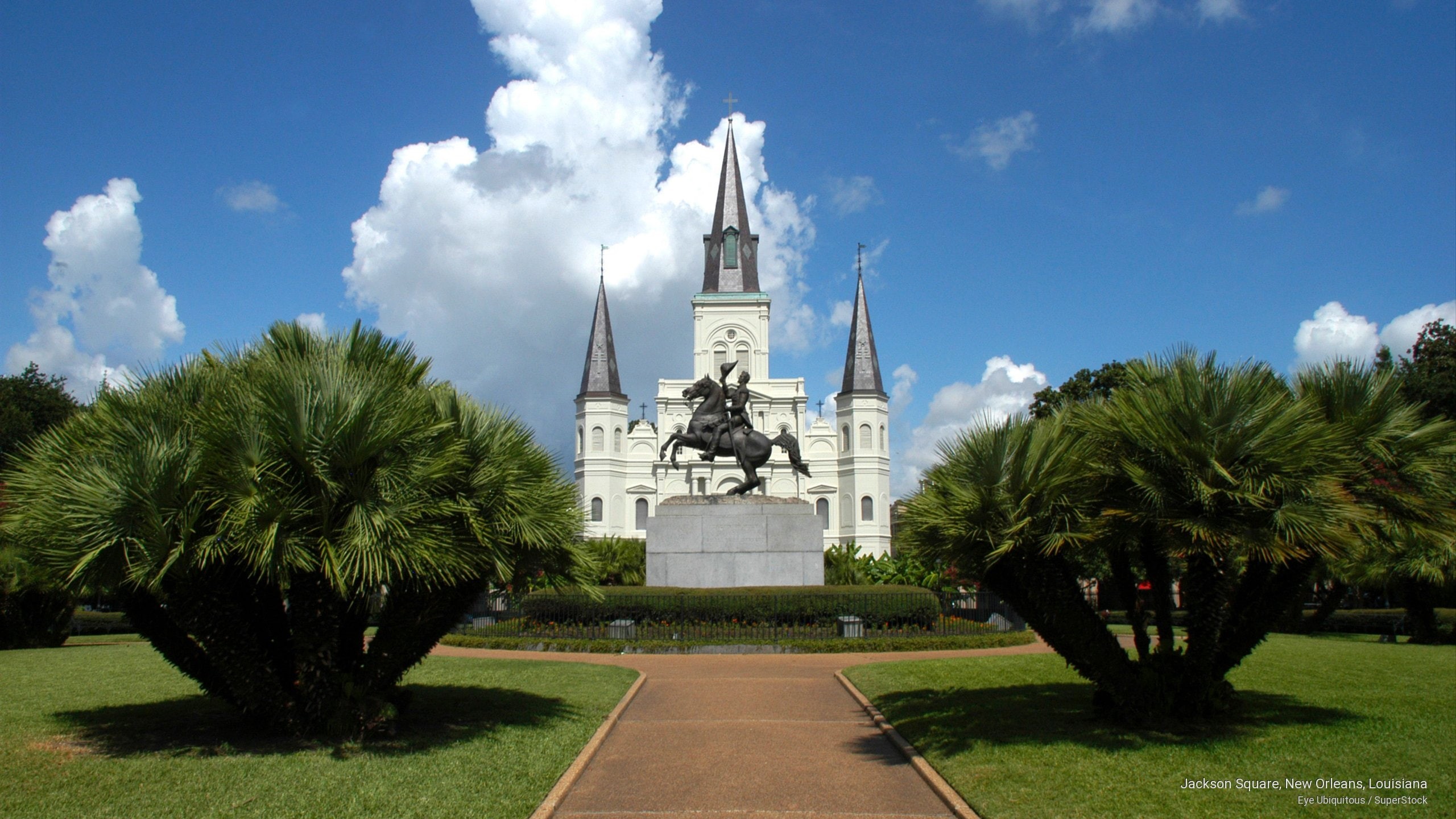 square, new, Architecture, jackson, orleans, 2K, louisiana, HD Wallpaper
