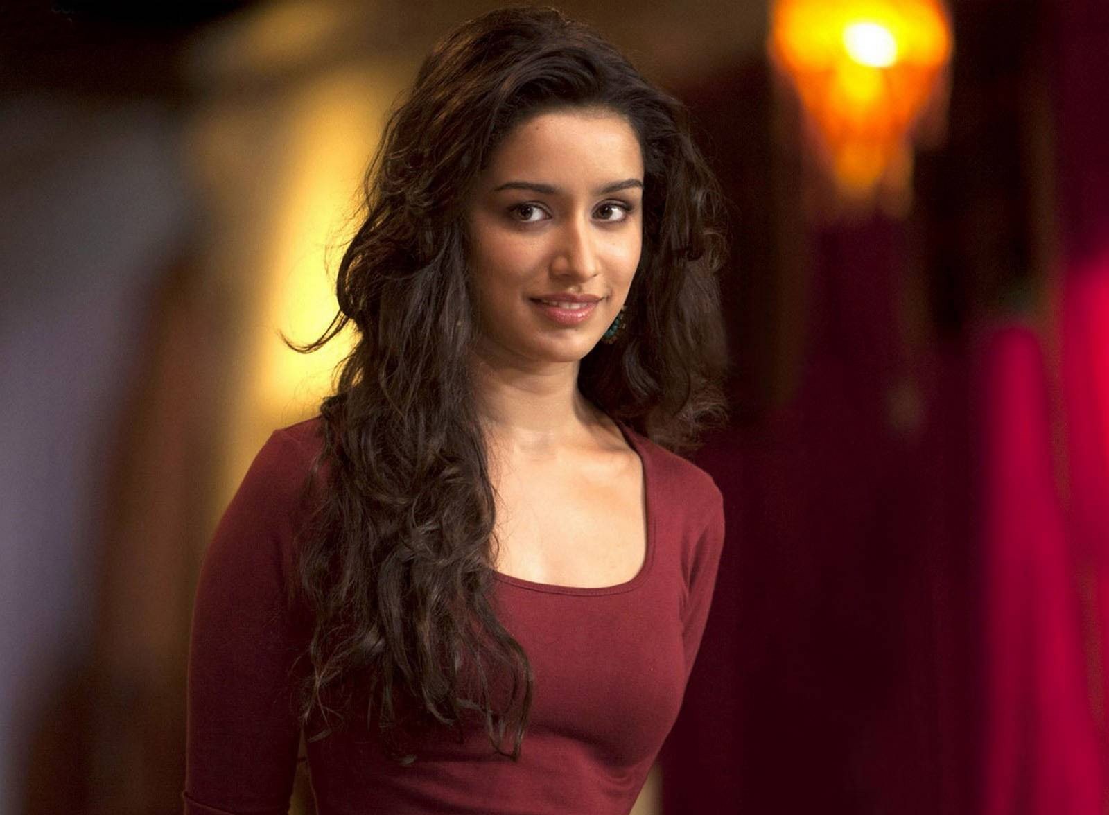 brown hair, indoors, smiling, front view, new, hairstyle, women, kapoor, portrait, one person, beautiful people, shraddha, waist up, 720P, sleeveless dress, HD Wallpaper