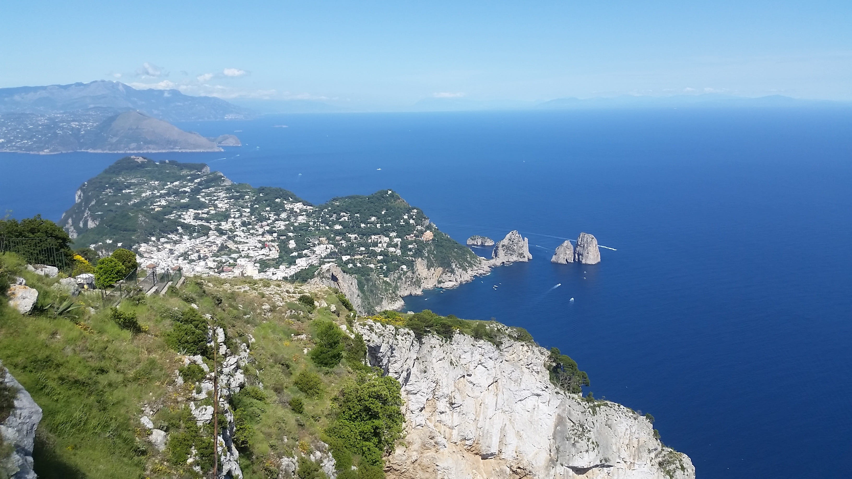 Island, sky, italy, beauty in nature, rock, environment, outdoors, scenics, summer, rock - object, landscape, vacation, land, Travel, mountain, 2K, cliff, HD Wallpaper