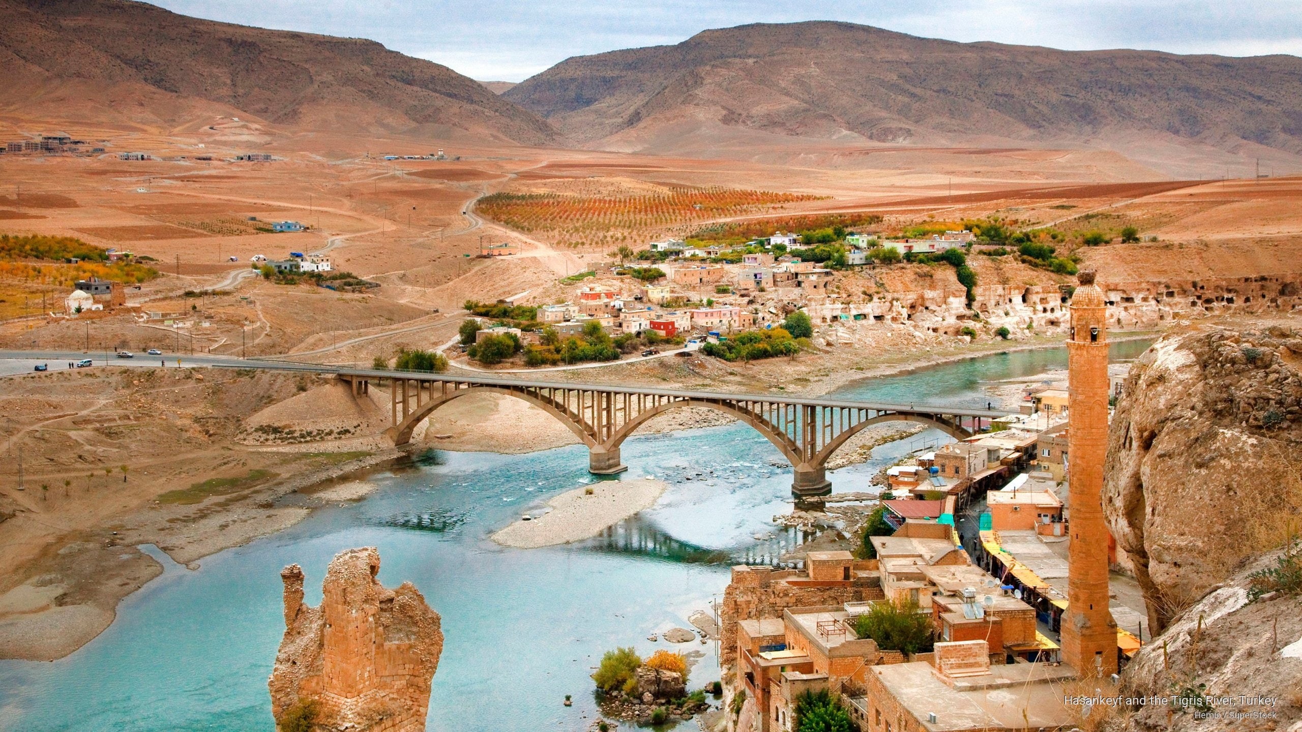 Architecture, tigris, turkey, 2K, hasankeyf, river, HD Wallpaper