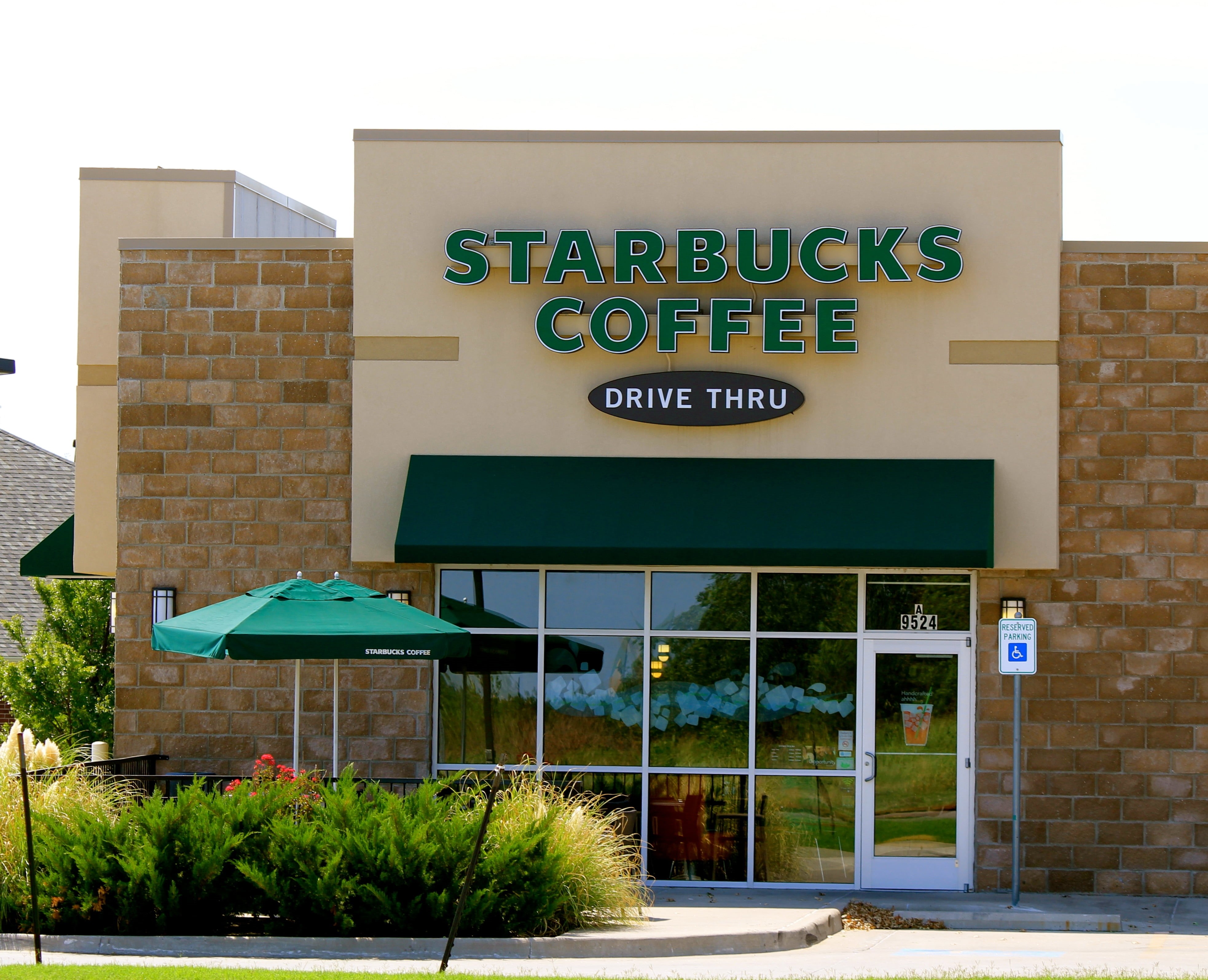 no people, food, architecture, drive thru, starbucks, sign, 4K, retail, entrance, window, western script, nature, outdoors, city, uSA, store, business, HD Wallpaper