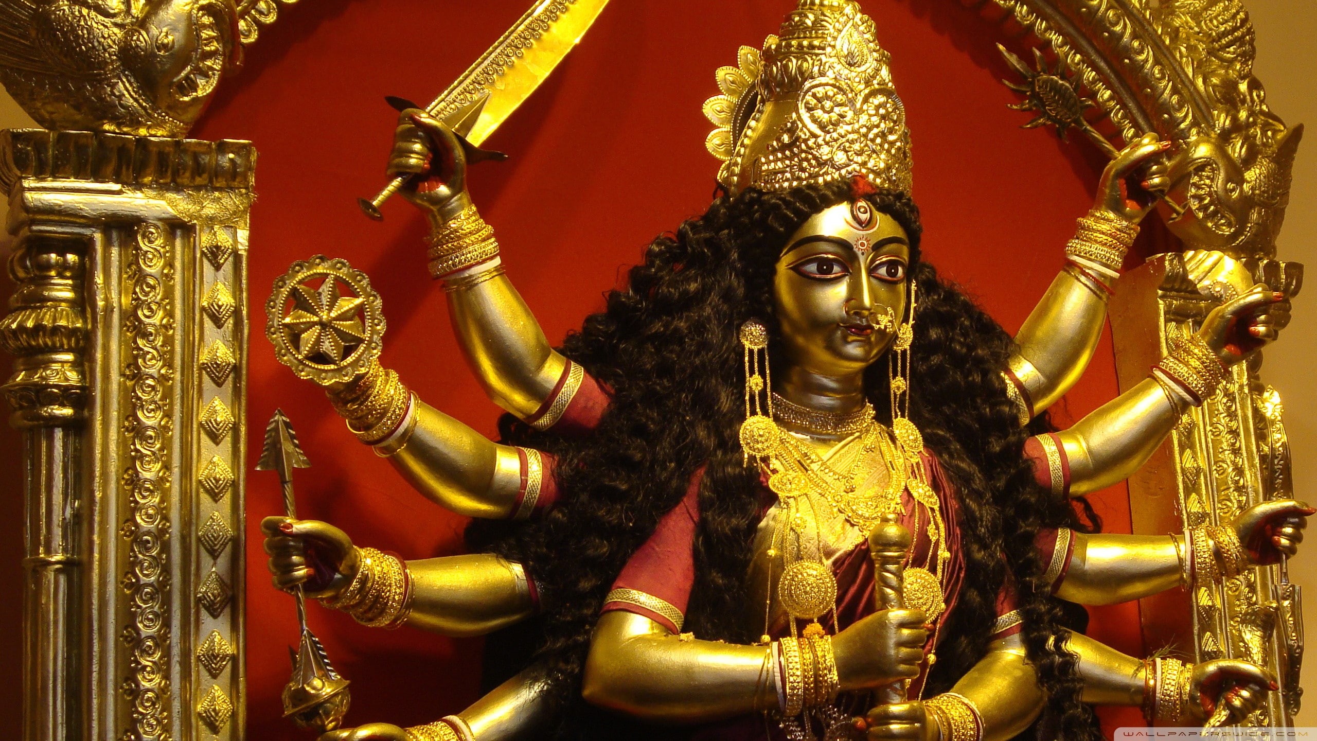 2560x1440, Durga, 2K, Maa, 4k pics, HD Wallpaper