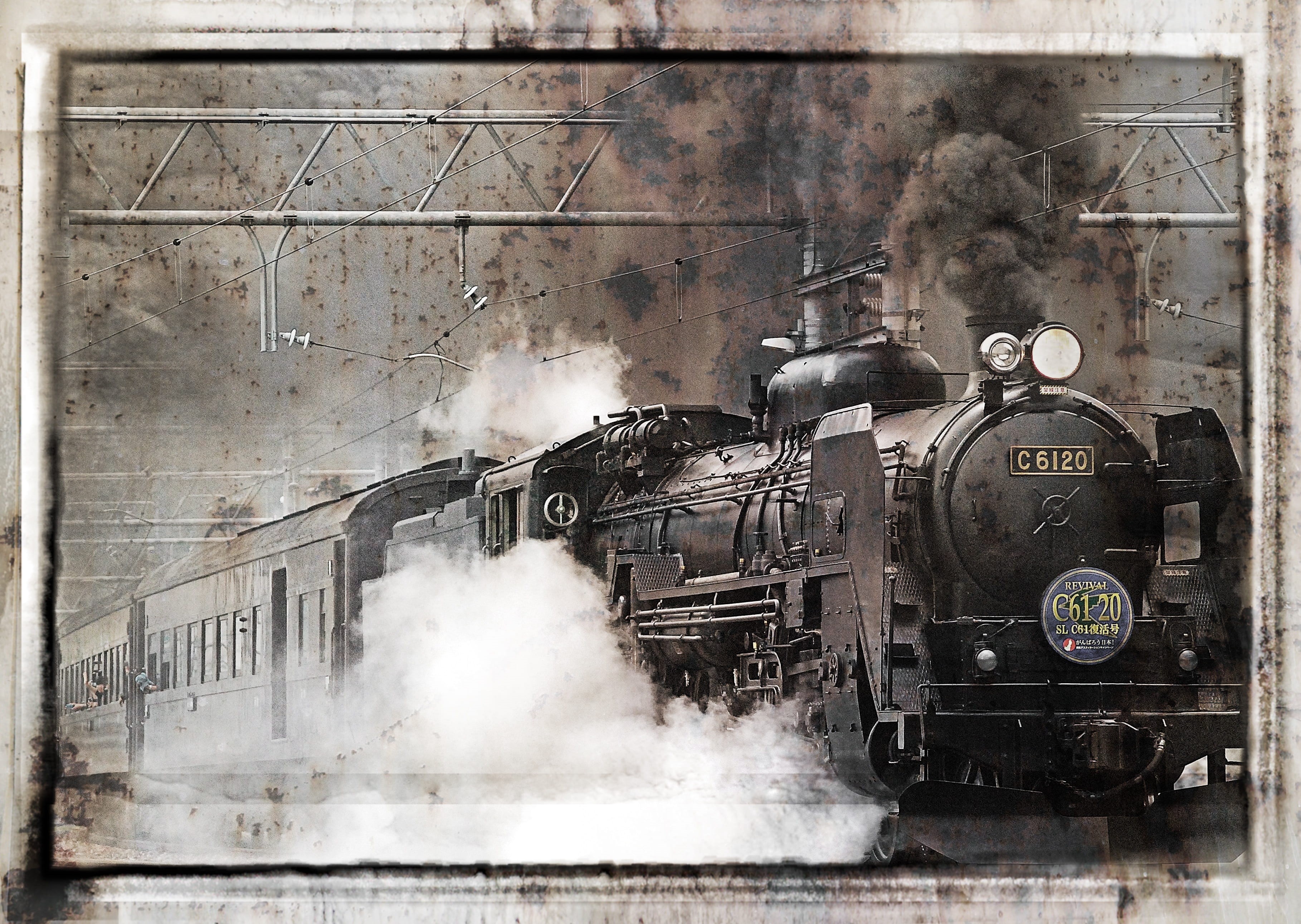smoke - physical structure, steam train, metal, machinery, train - vehicle, iron, 2K, transportation, old, technology, vintage, vehicle, photo, mode of transportation, HD Wallpaper