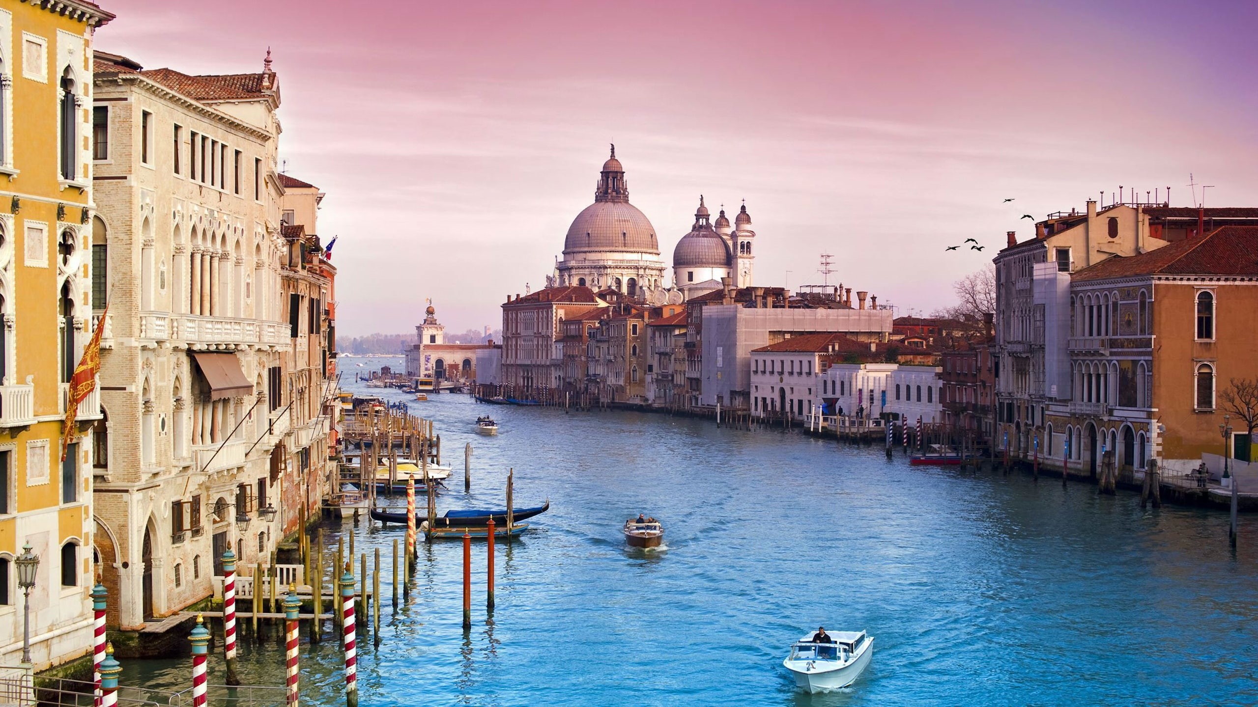 Canal, Buildings, Water, City, canals, Italy, Venice, photograph, 2K, HD Wallpaper