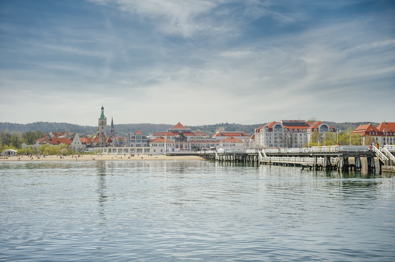 summer, Holiday, Sea, 720P, Sopot, wooden, pier, Poland, brown, city, beach, dock, nikon, HD Wallpaper