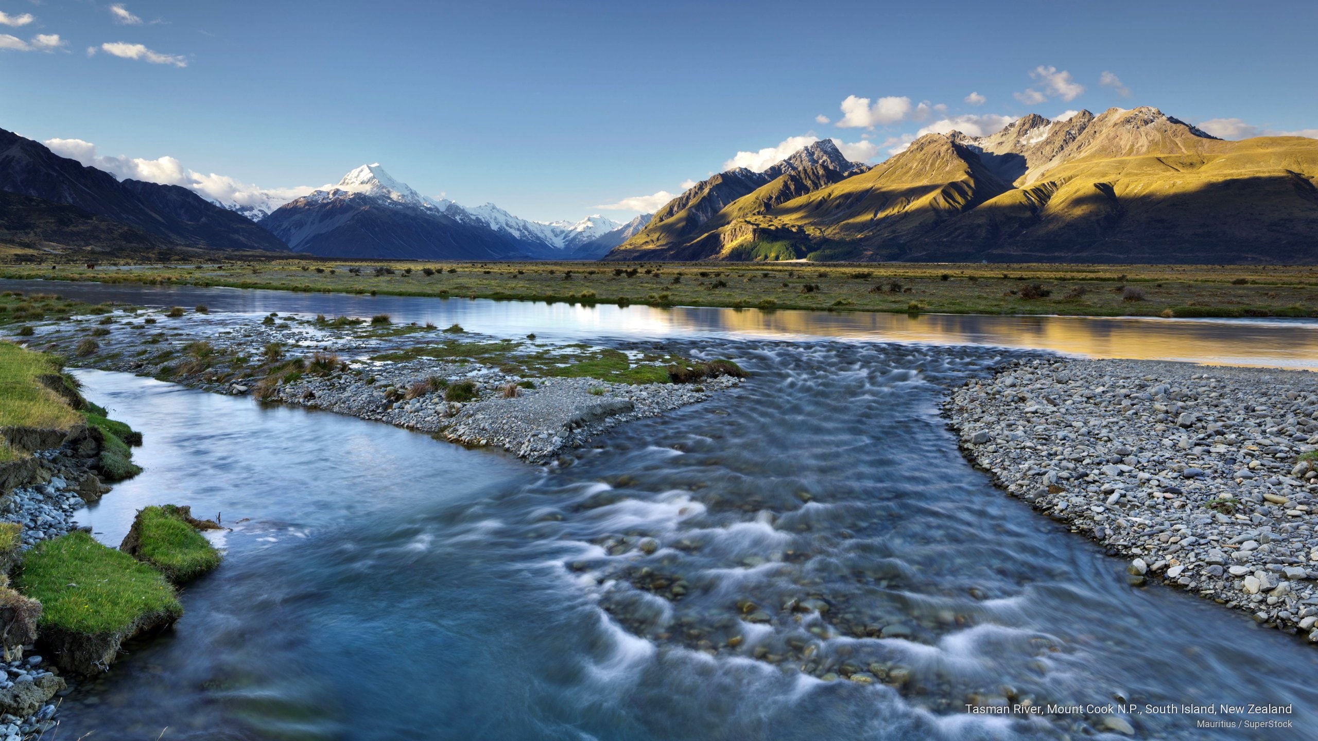 tasman, n, river, mount, cook, zealand, south, p, new, 2K, Oceania, island, HD Wallpaper