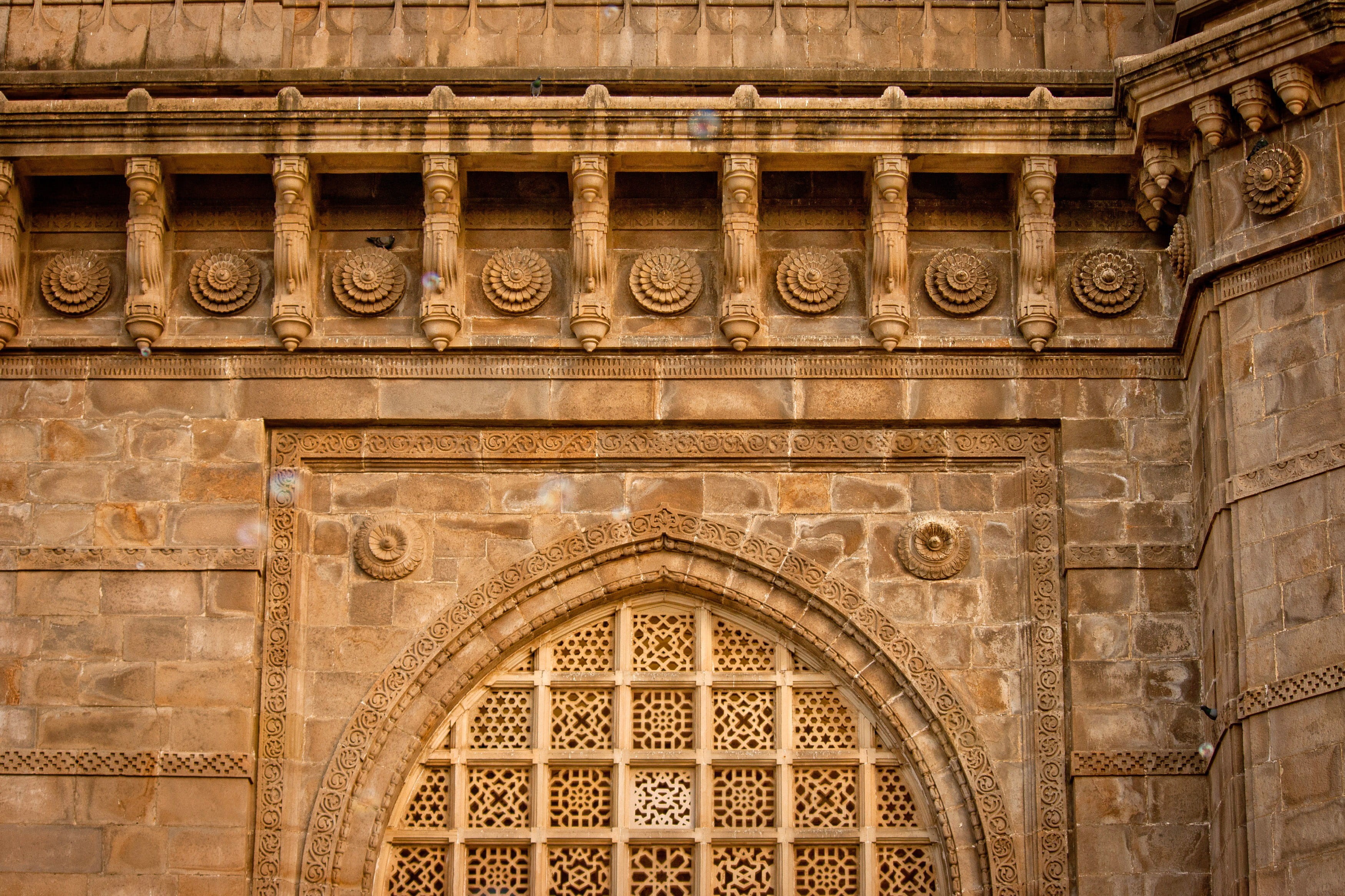 building, travel destinations, Ancient, art and craft, low angle view, no people, photos, famous Place, India, ancient stone temple, bas relief, entrance, HD Wallpaper