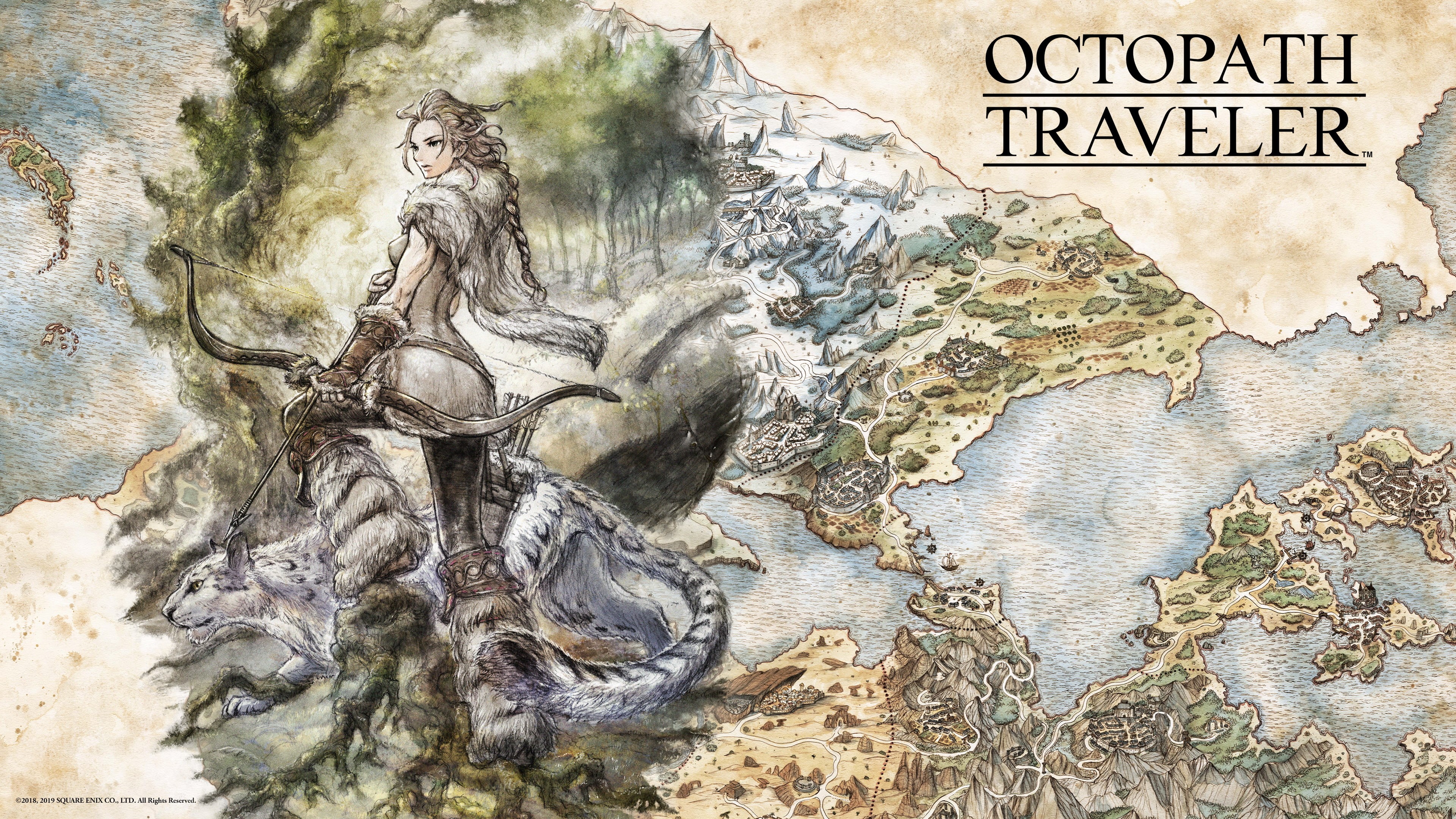 4K, artwork, Octopath Traveler, HD Wallpaper