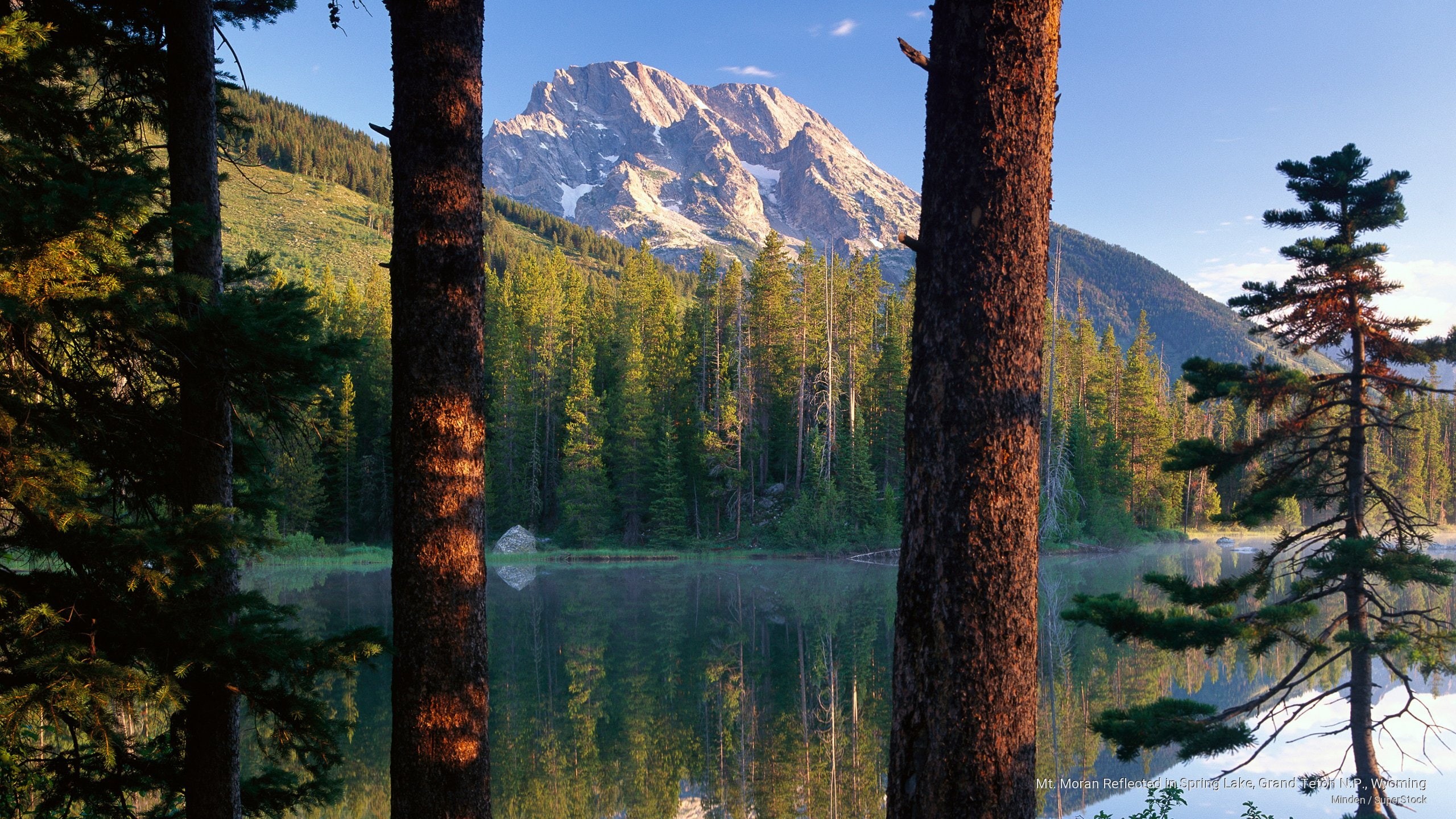 wyoming, 2K, moran, lake, spring, p, reflected, grand, mt, n, National Parks, teton, HD Wallpaper
