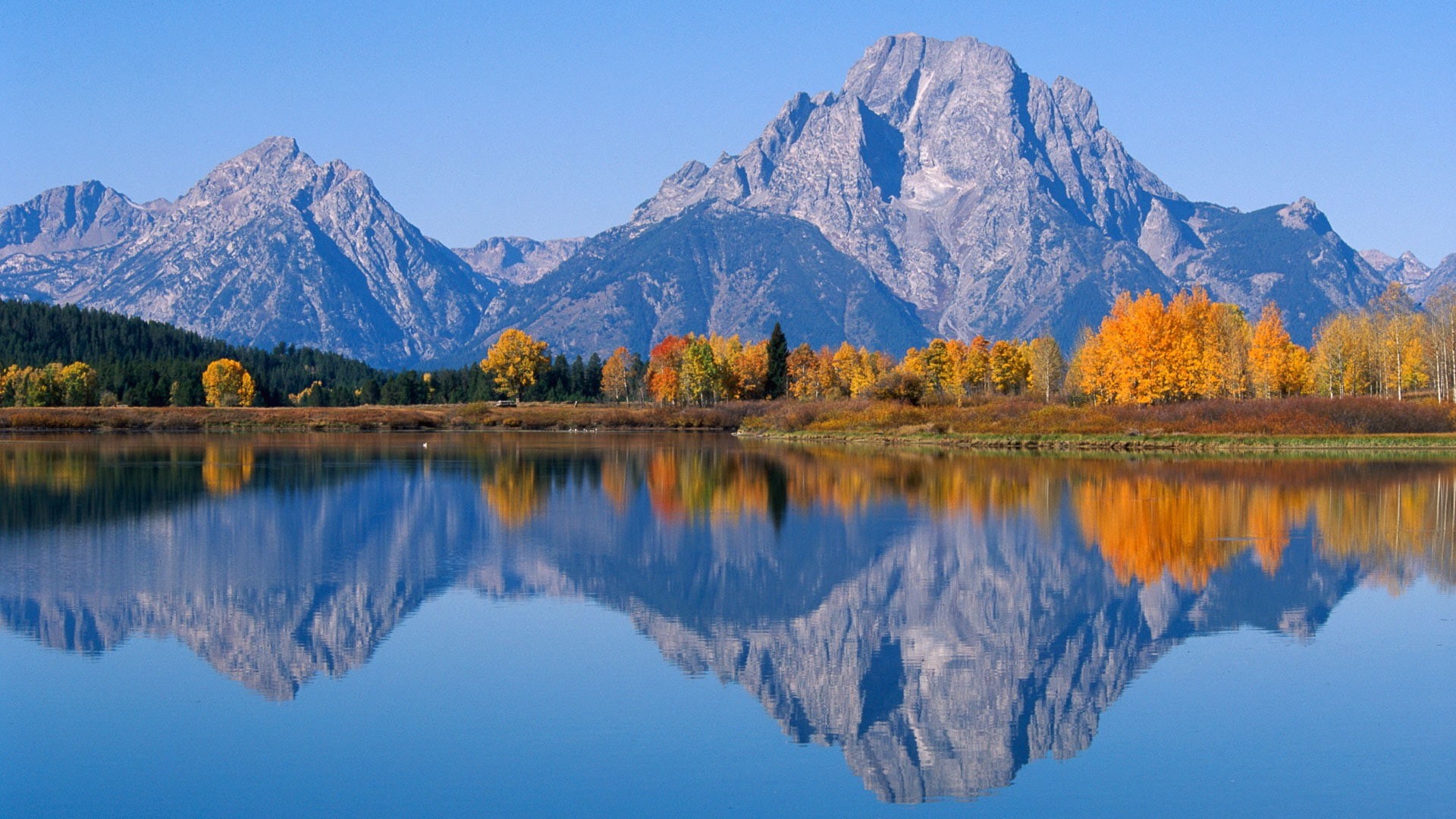 mountains, Grand Teton National Park, fall, 1080P, river, Wyoming, landscape, HD Wallpaper