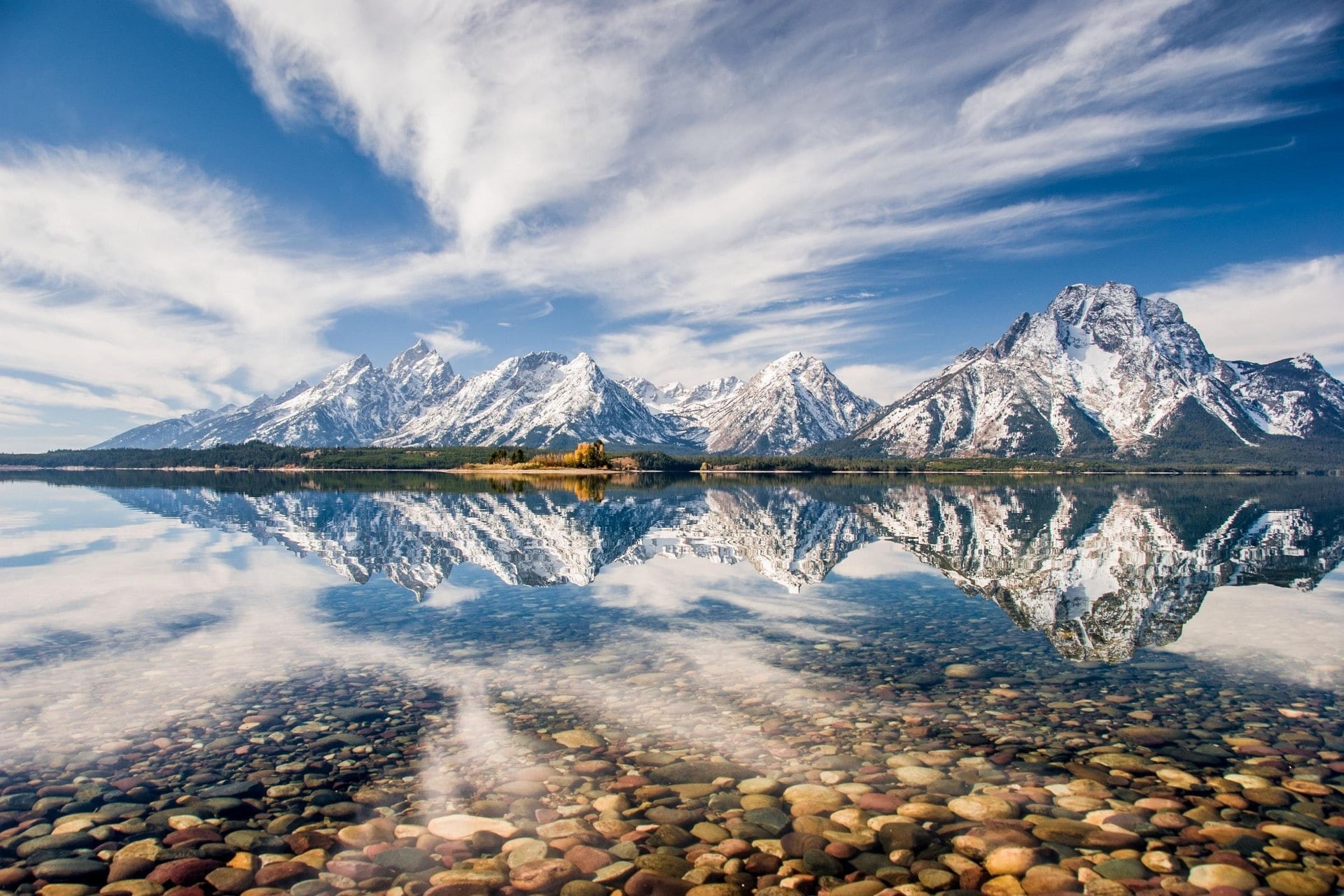 rock, pebble, outdoors, ice, snowcapped mountain, lake, environment, snowy peak, mountain range, nature, scenics - nature, tranquility, mountain, Grand Teton National Park, HD Wallpaper