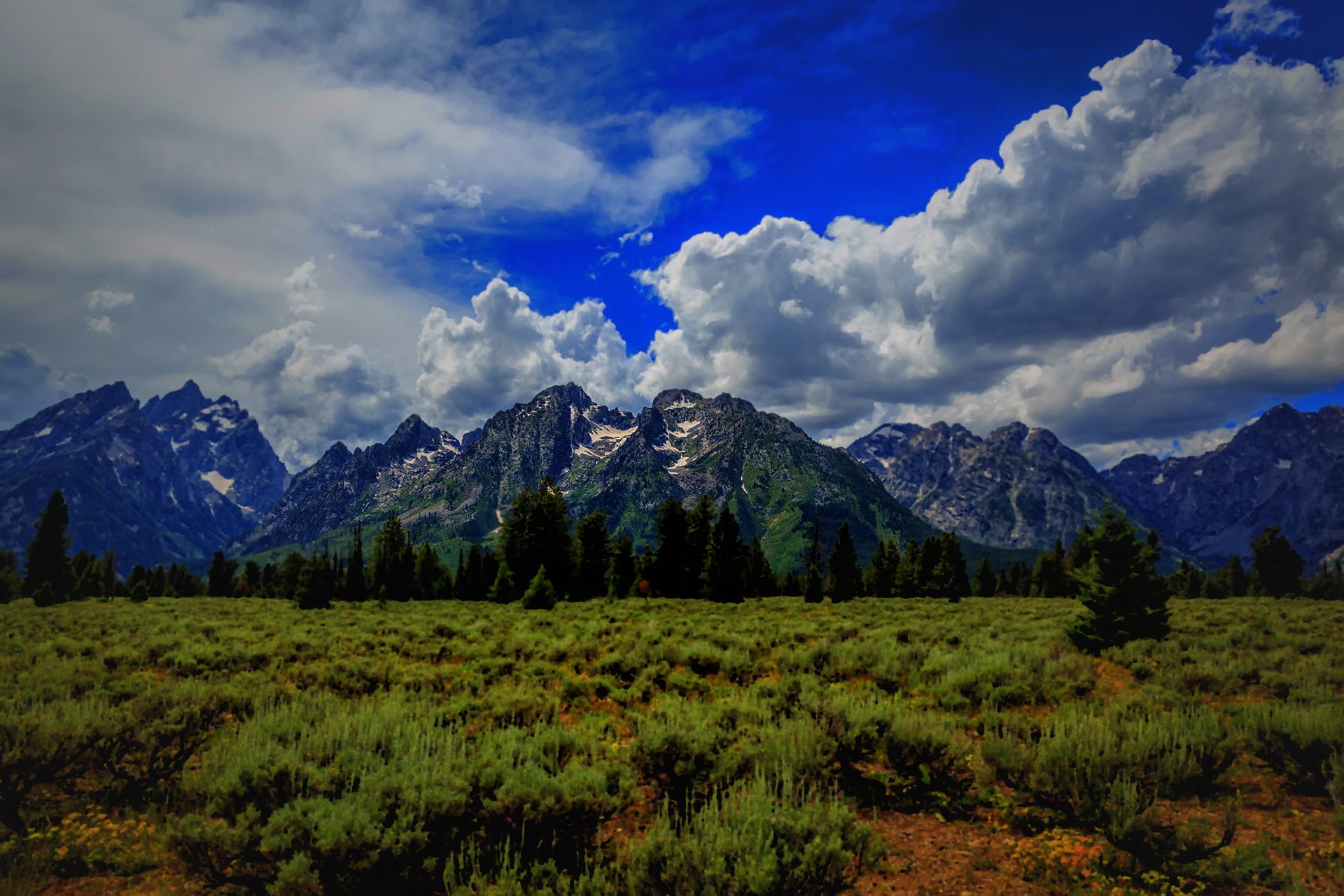 1080P, nature, Grand Teton National Park, Wyoming, landscape, national park, mountains, HD Wallpaper